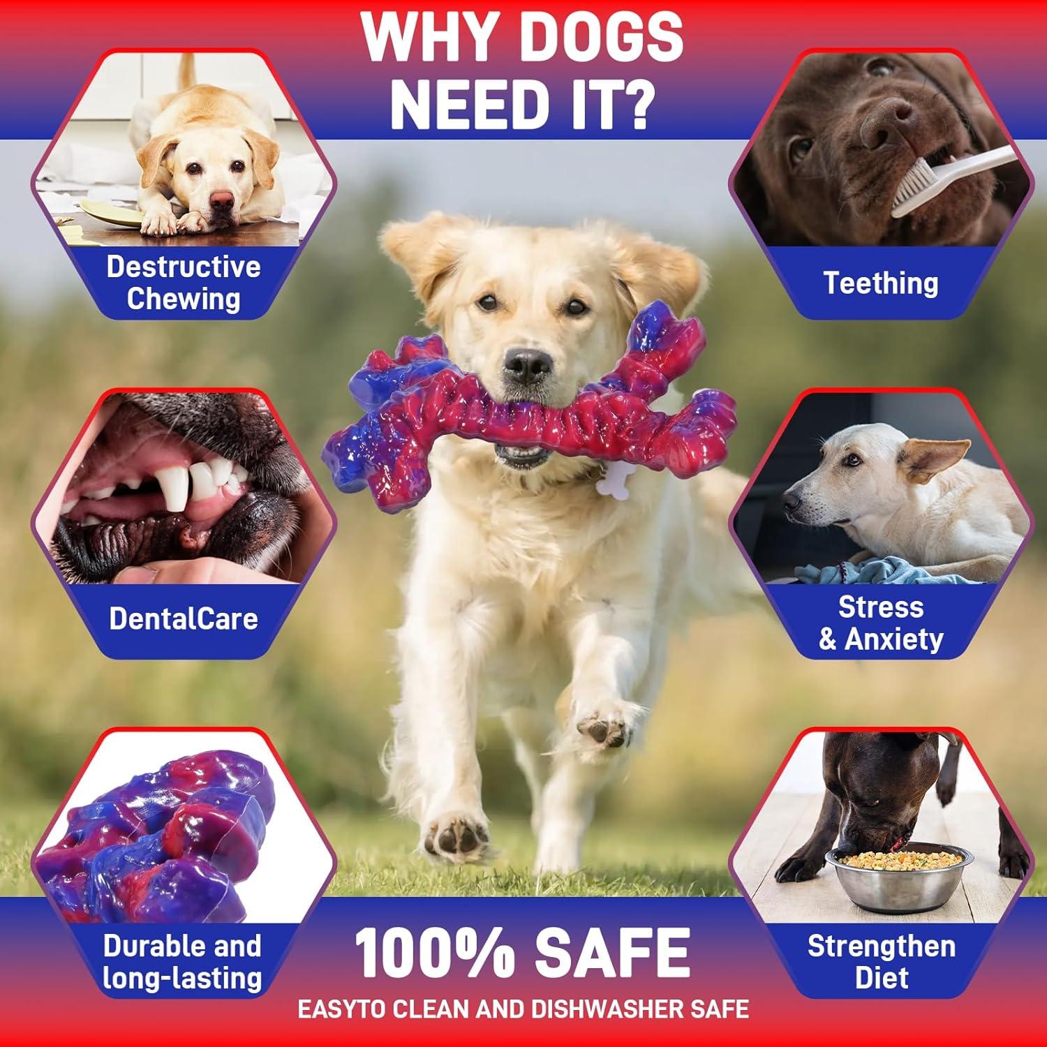 Juguetes para Perros Aelflane - Paquete de 2, Resistentes y Duraderos