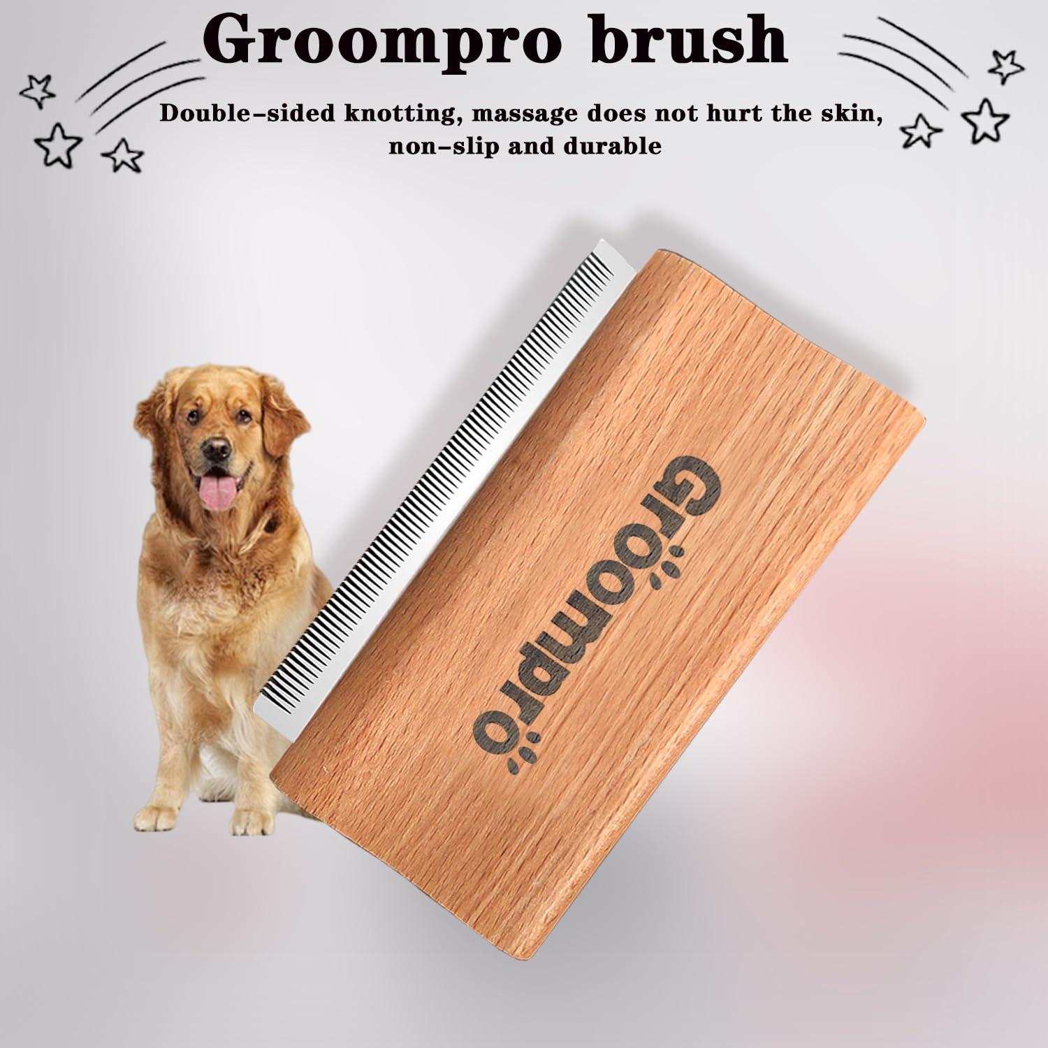 Cepillo Deshedding Groompro para Perros y Gatos - Eliminación de Pelo