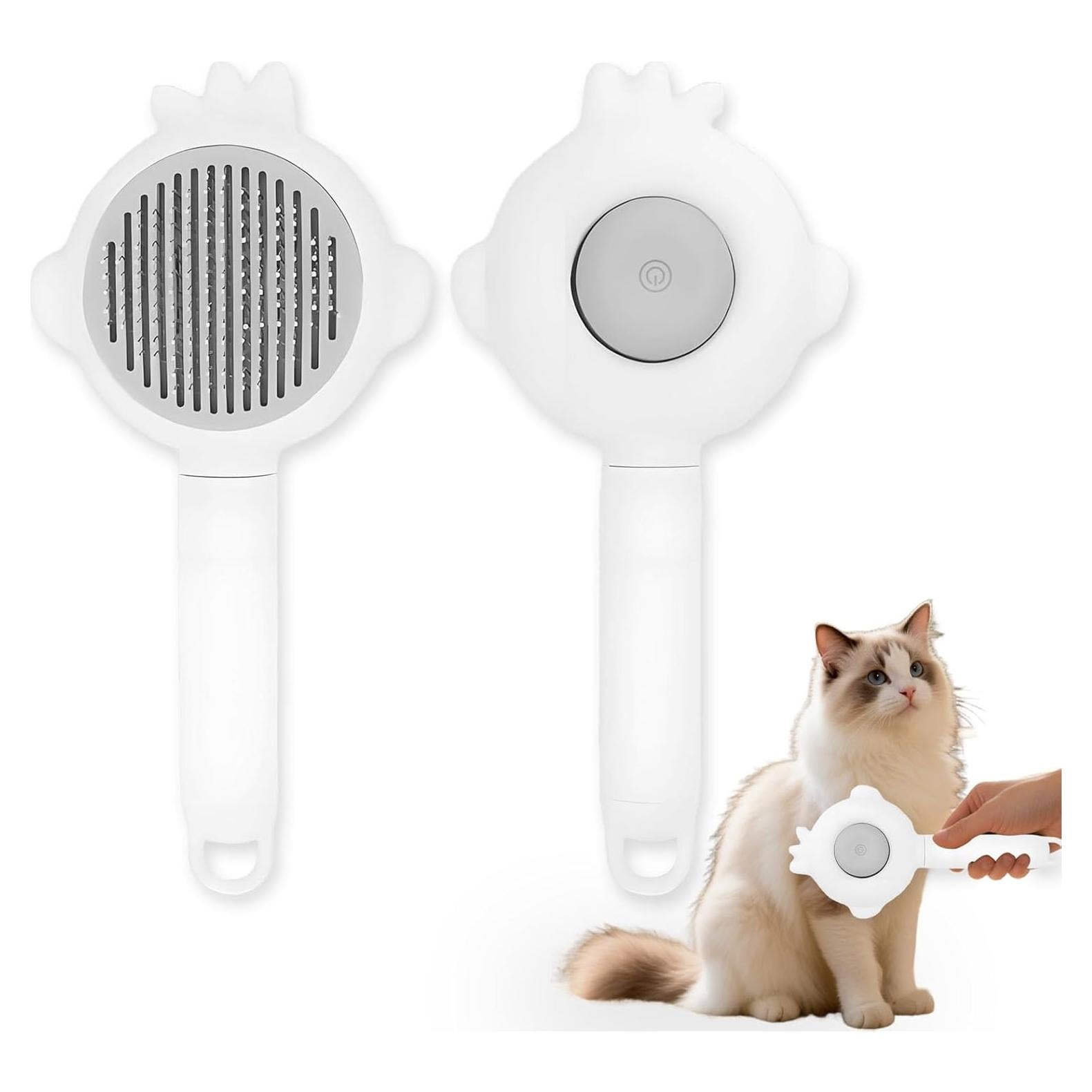 Cepillo para Gatos y Perros Zoocozy - Eliminación de Pelo, Blanco