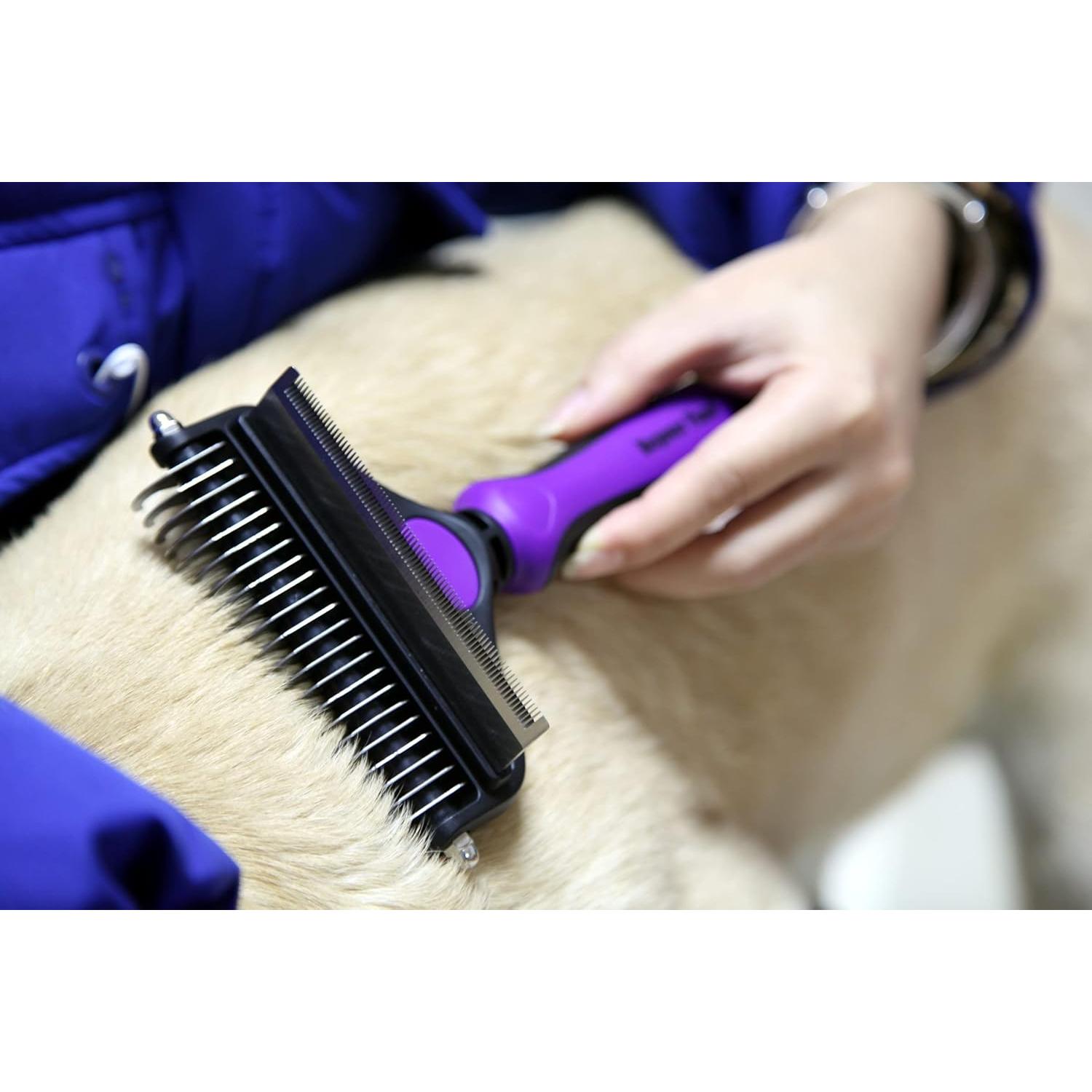 Cepillo Deshedding Maxpower Planet Grande para Perros y Gatos - Doble Cara