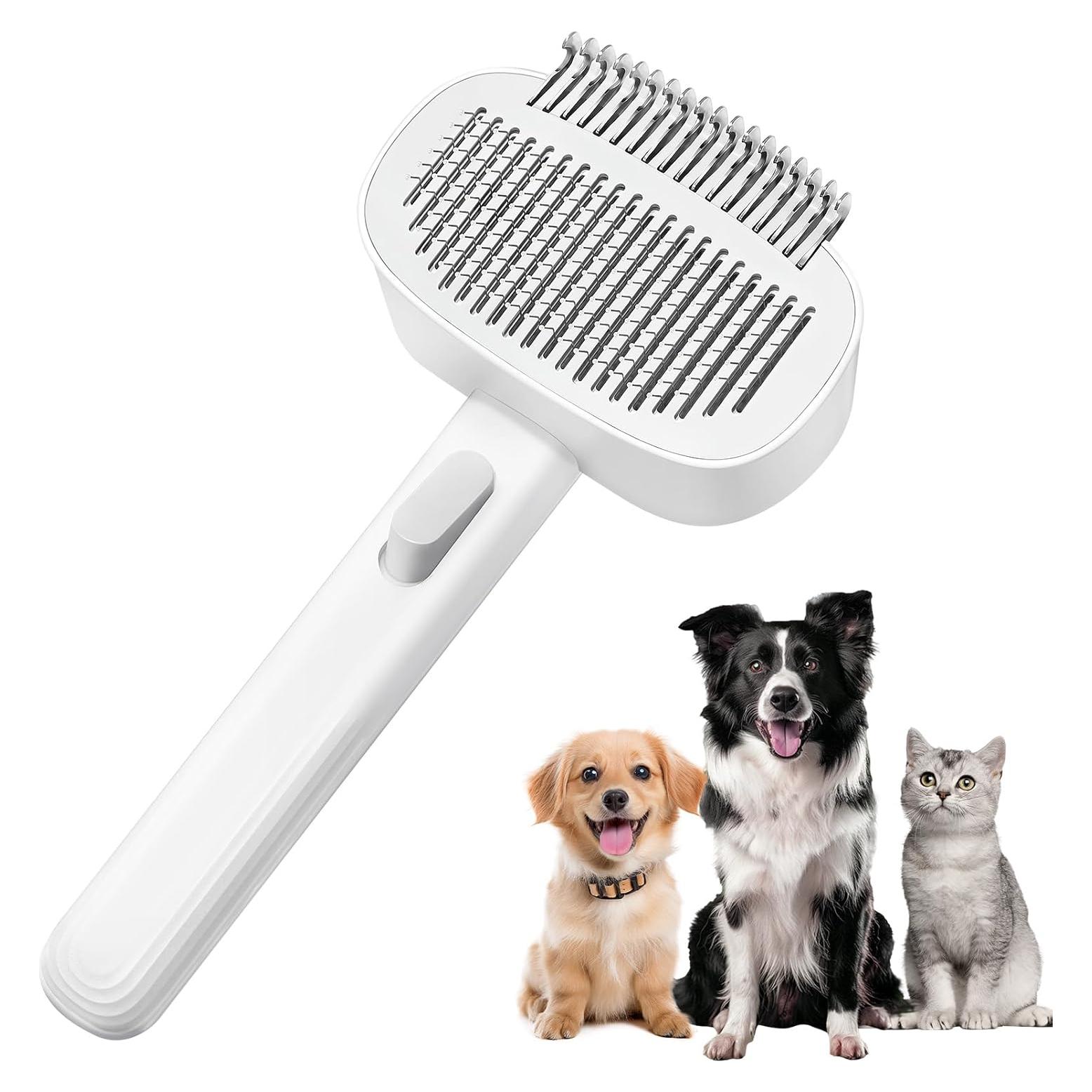 Cepillo Deshedding 2-en-1 MoeSoce para Gatos de Pelo Largo