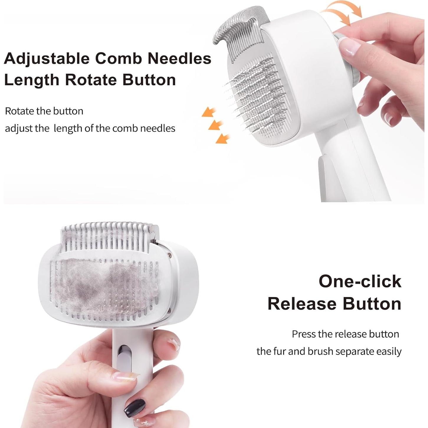 Cepillo Deshedding 2-en-1 MoeSoce para Gatos de Pelo Largo