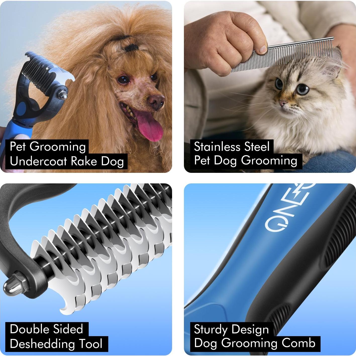 Combo Cepillo de Aseo OneCut y Peine Desenredante Azul