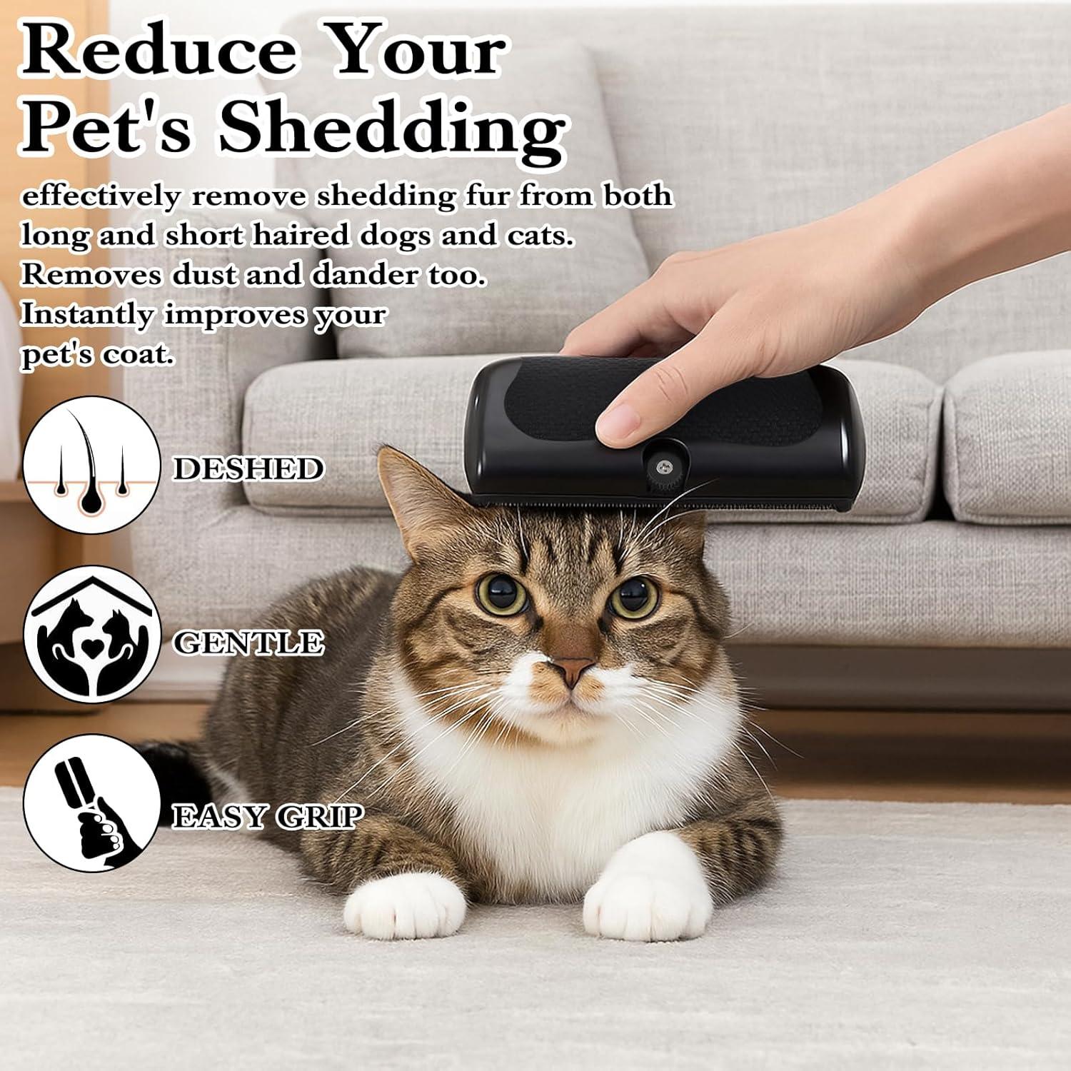 Cepillo Deshedding Wanmu para Perros y Gatos - Acero Inoxidable