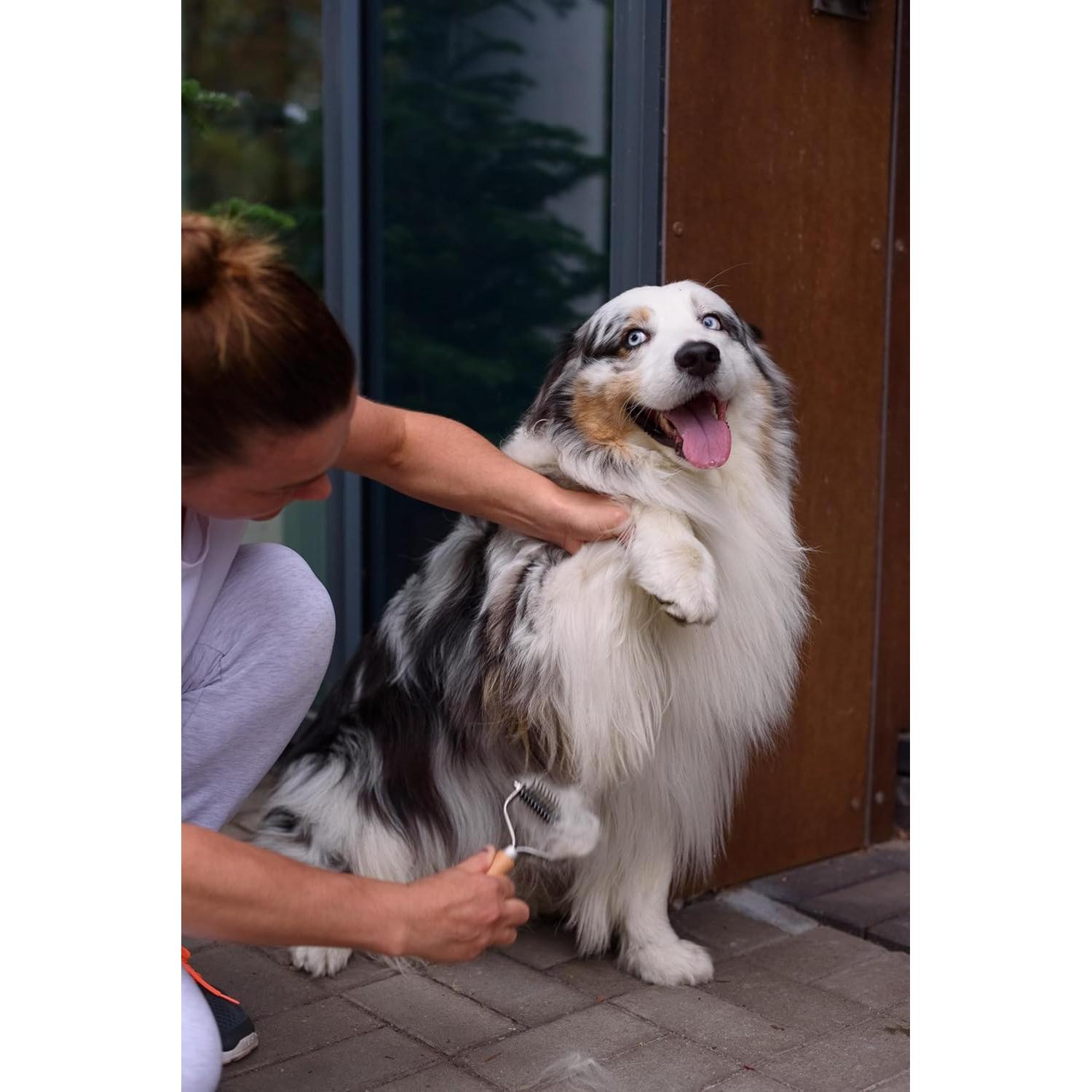 Cepillo Deshedding LTANIOLAK para Perros y Gatos - Rasqueta Doble Cara