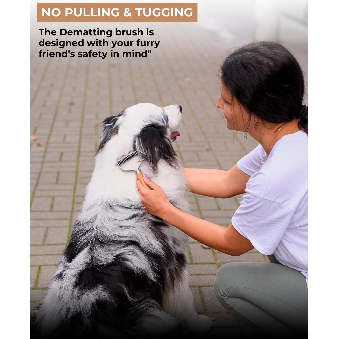 Cepillo Deshedding LTANIOLAK para Perros y Gatos - Rasqueta Doble Cara