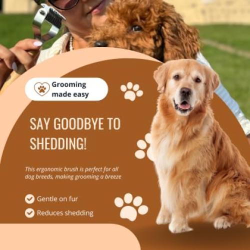 Cepillo Deshedding LTANIOLAK para Perros y Gatos - Rasqueta Doble Cara