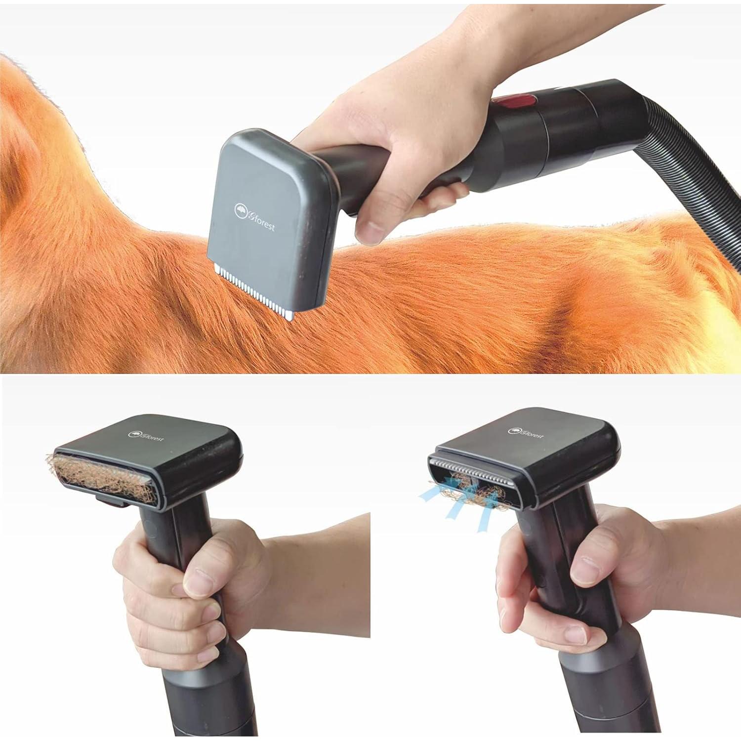 Cepillo de Aseo para Mascotas Gforest con Aspiradora 25x17 cm