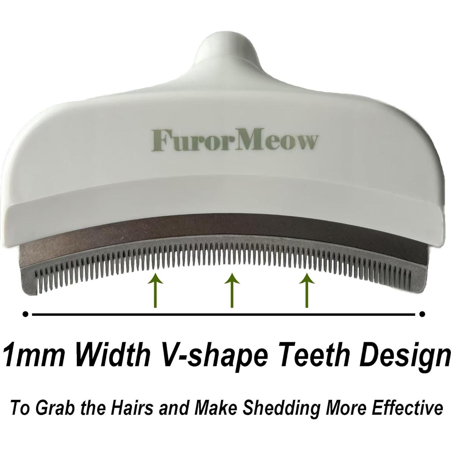 Cepillo deshedding para mascotas Haigele Grande Blanco