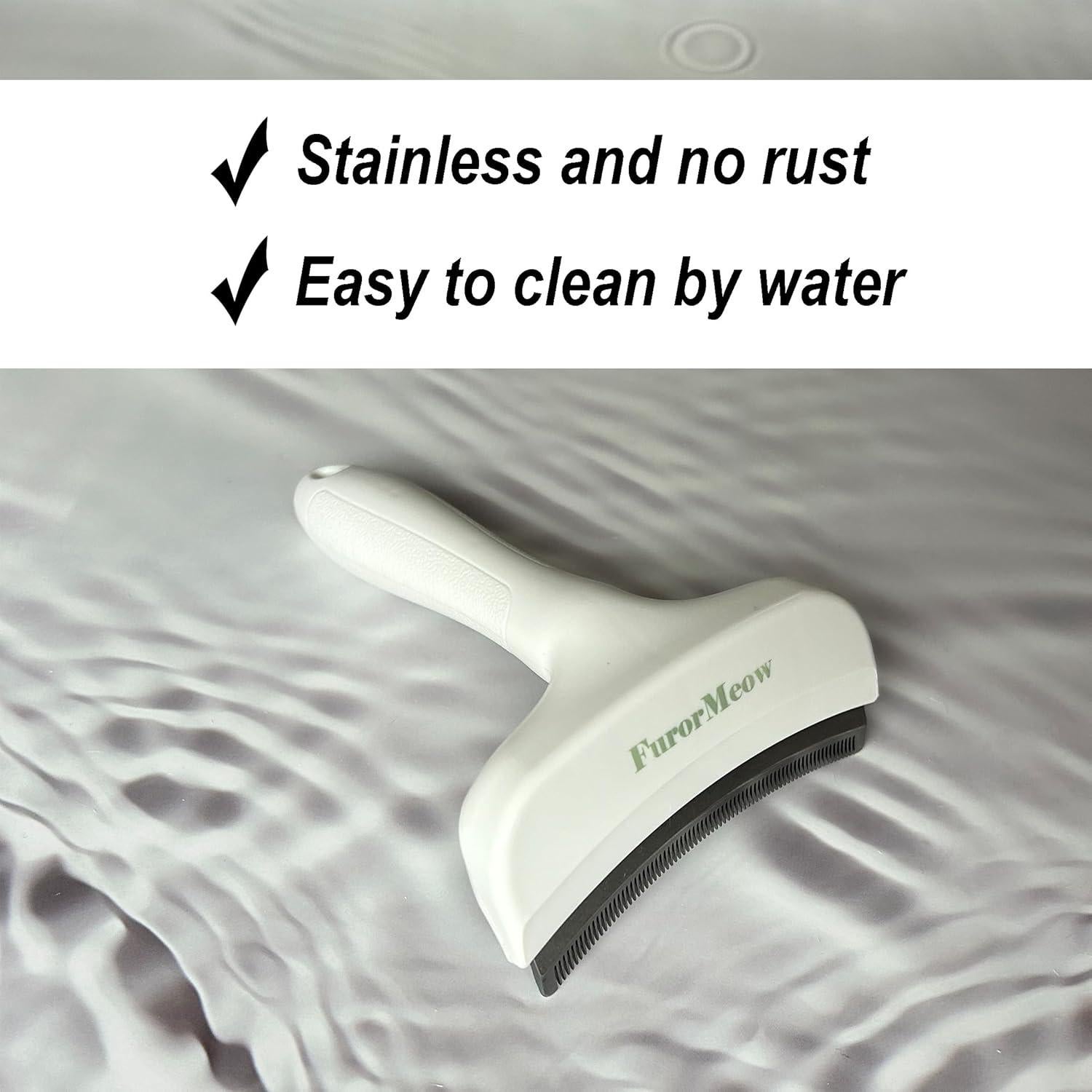 Cepillo deshedding para mascotas Haigele Grande Blanco