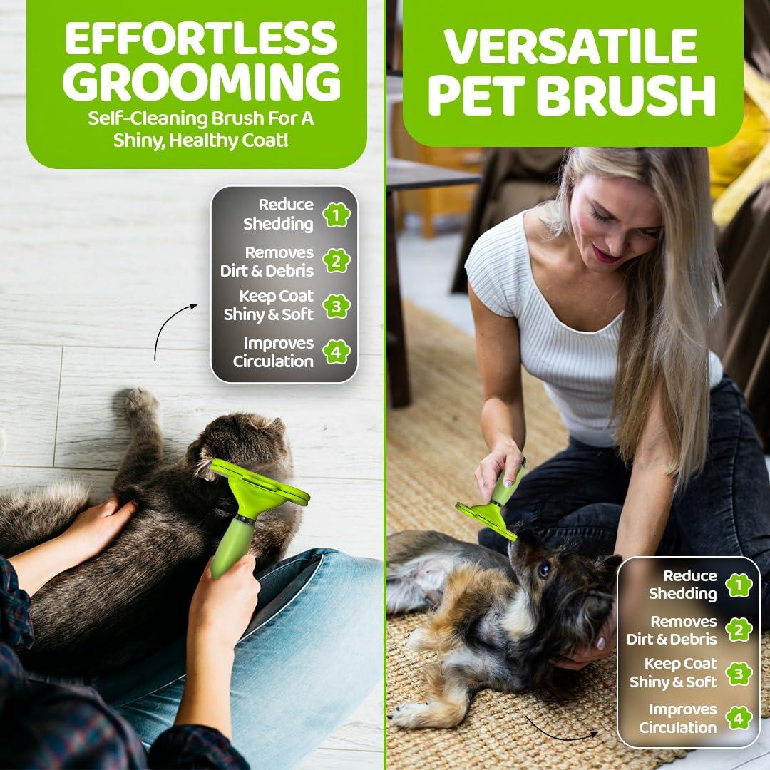 Cepillo Deshedding ANJIESI para Perros y Gatos - Acero Inoxidable