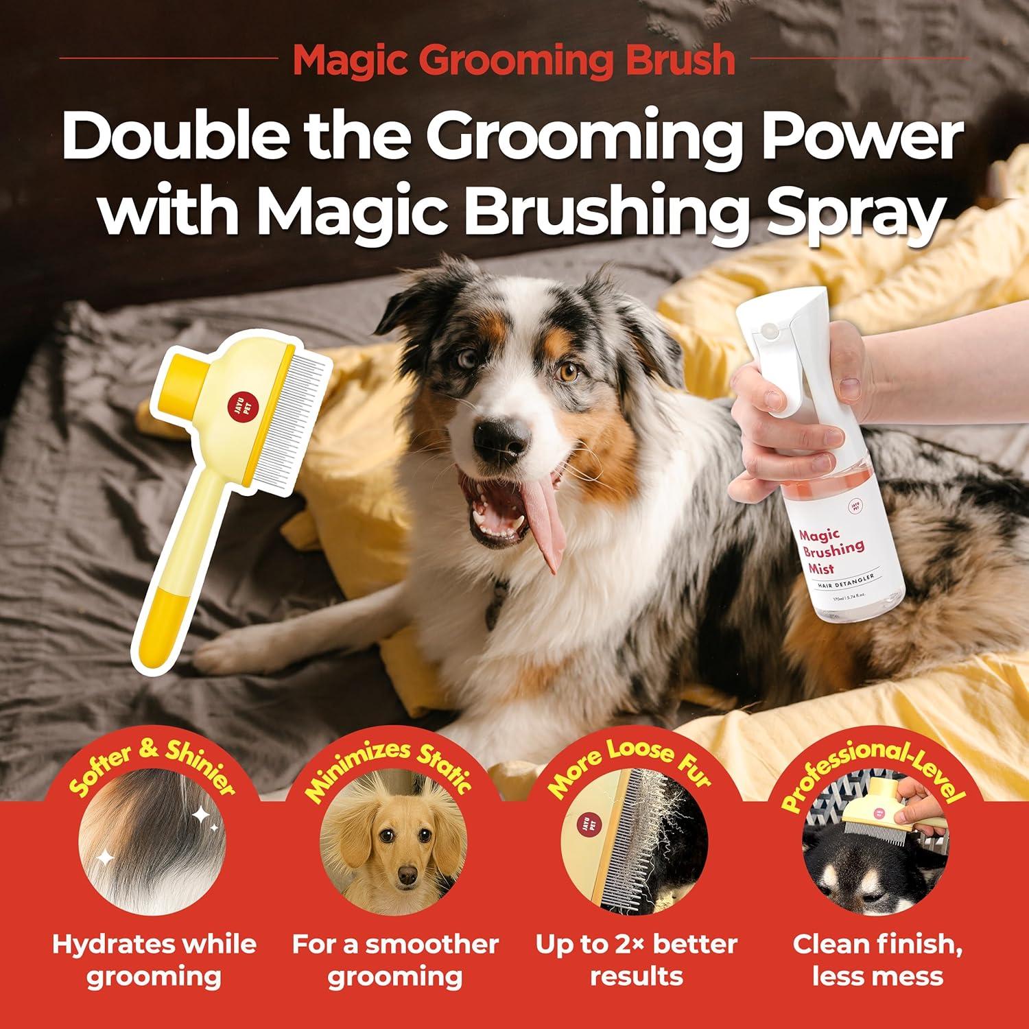 Cepillo Mágico JAYU PET para Gatos y Perros - Autolimpieza