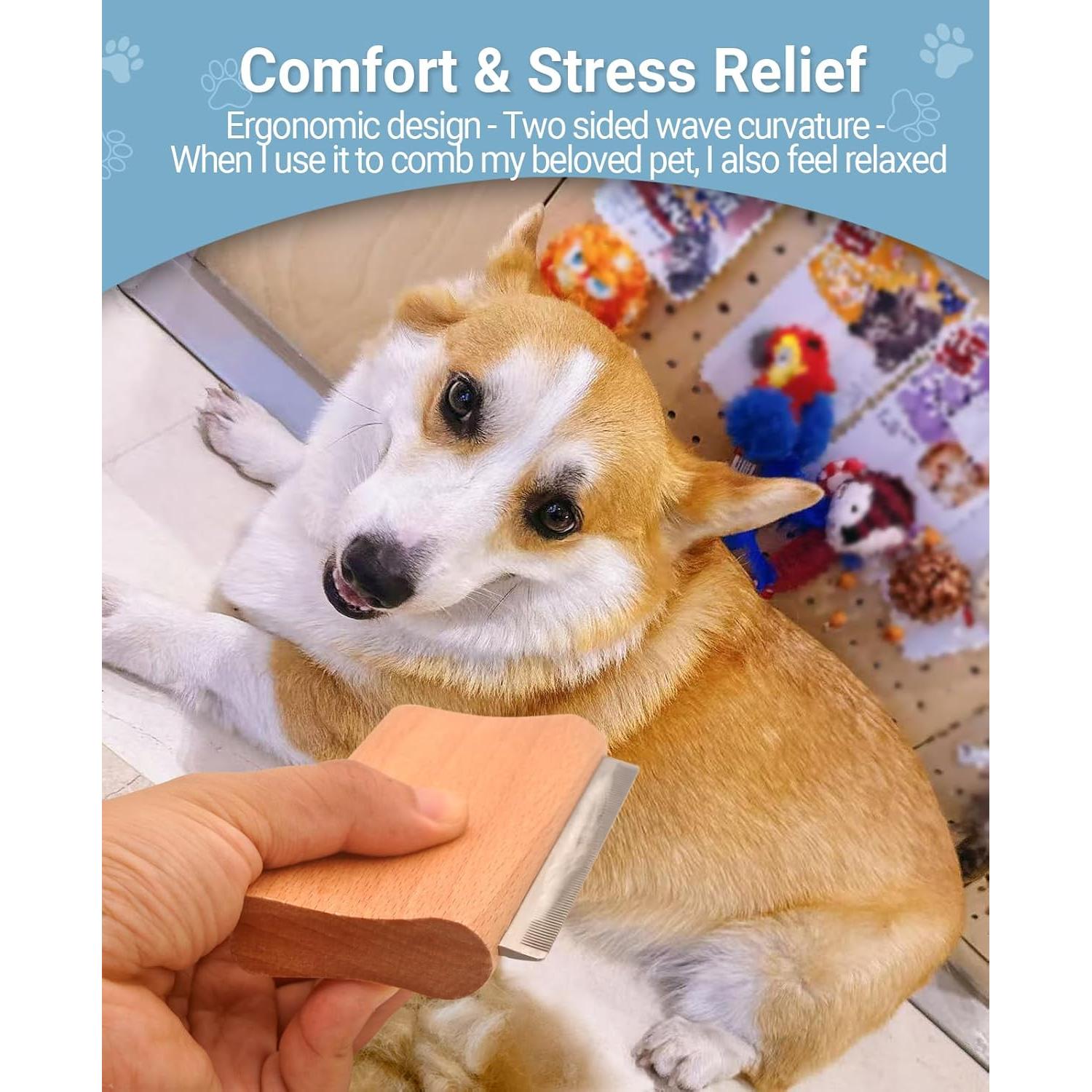 Cepillo Deshedding para Perros y Gatos KAIFONG - S 7.62 cm