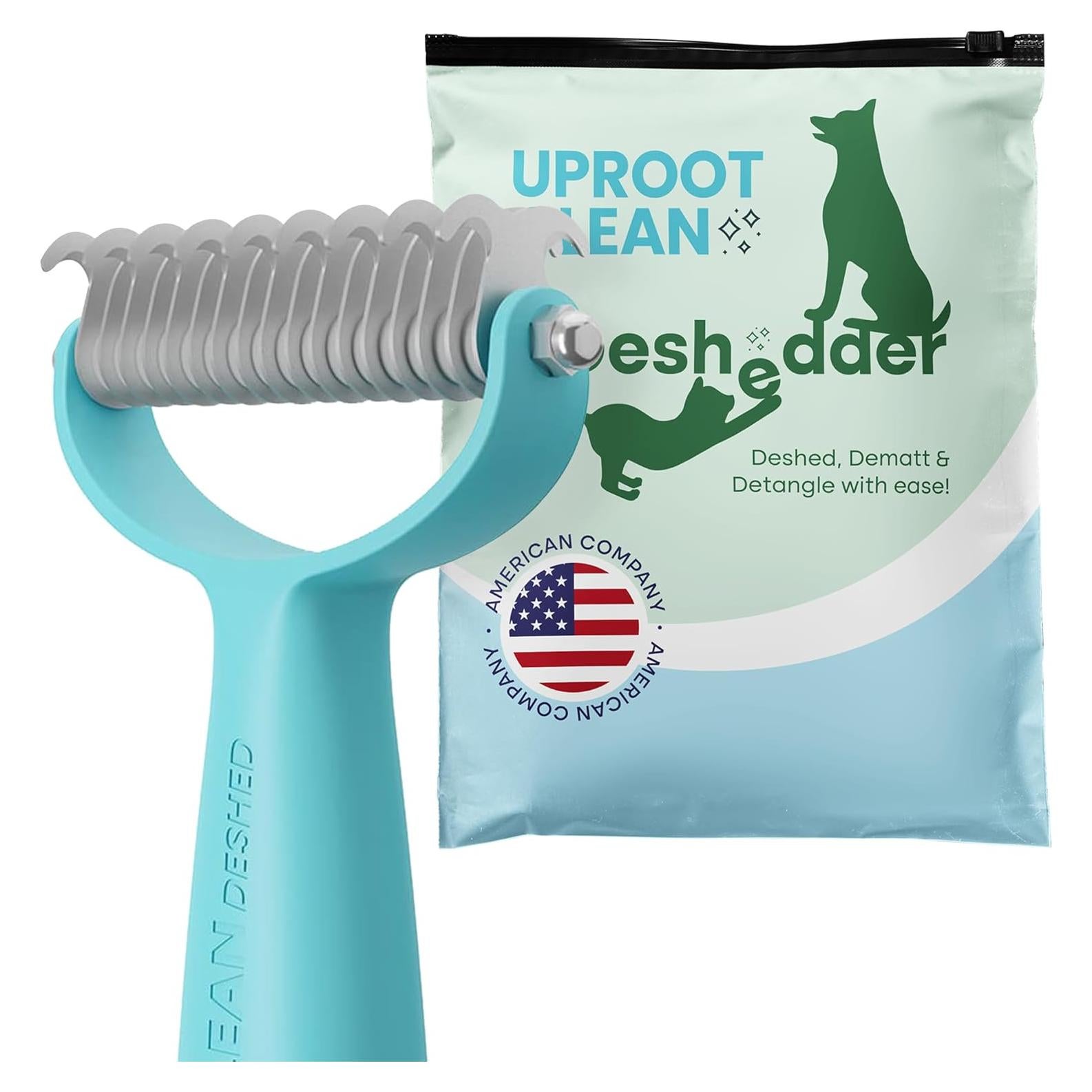 Rastrillo Deshedding Uproot para Perros y Gatos - Cepillo 2 en 1