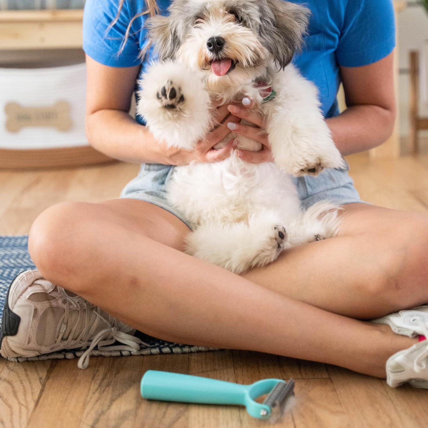 Rastrillo Deshedding Uproot para Perros y Gatos - Cepillo 2 en 1