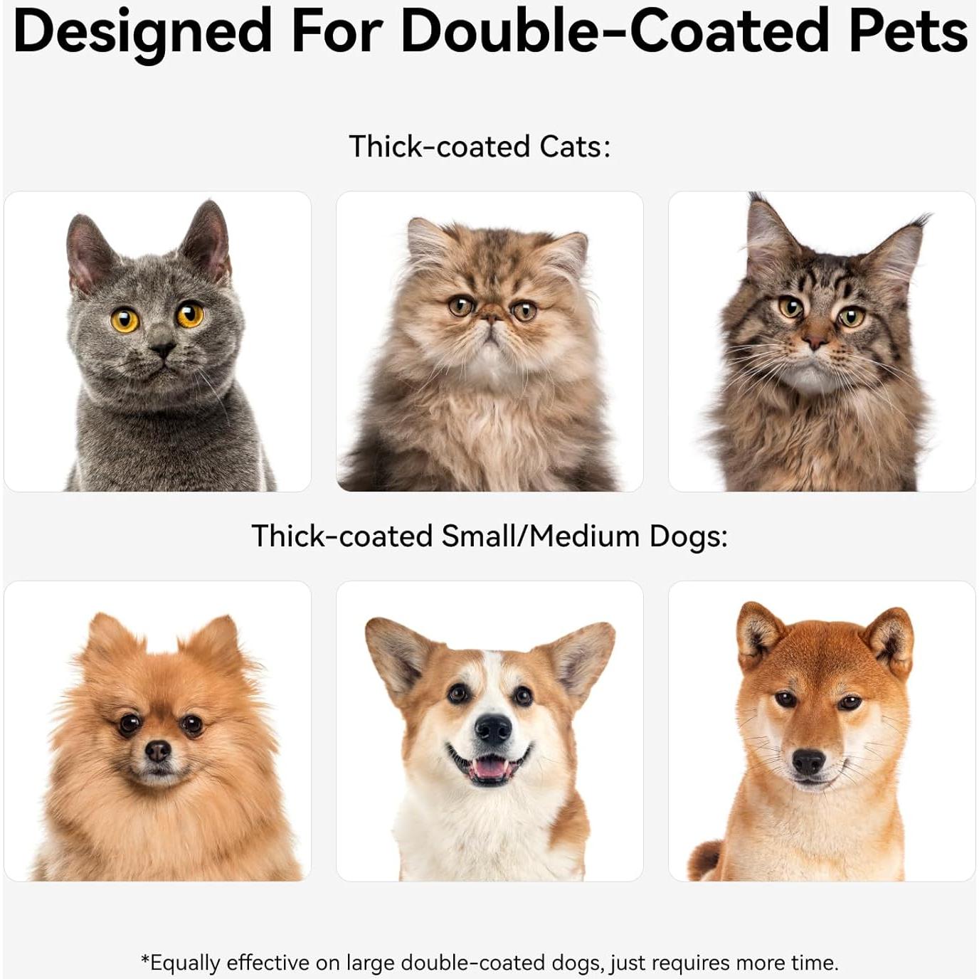 Rastrillo Deshedding Aumuca para Gatos y Perros Pequeños 18.3cm