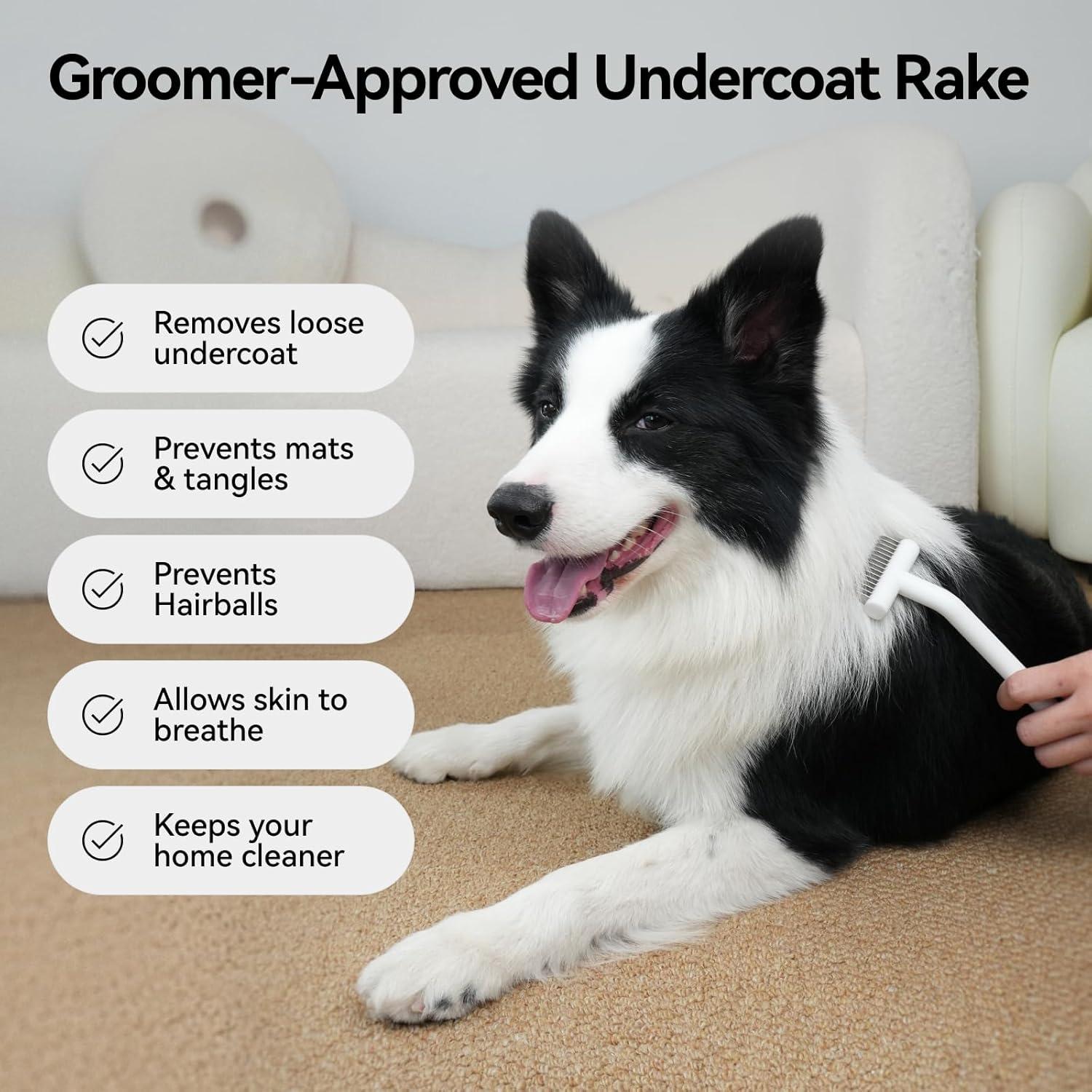 Rastrillo Deshedding Aumuca para Gatos y Perros Pequeños 18.3cm