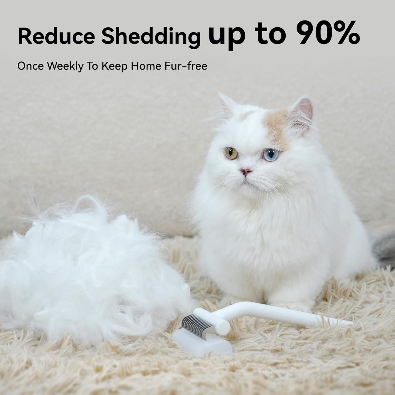 Rastrillo Deshedding Aumuca para Gatos y Perros Pequeños 18.3cm