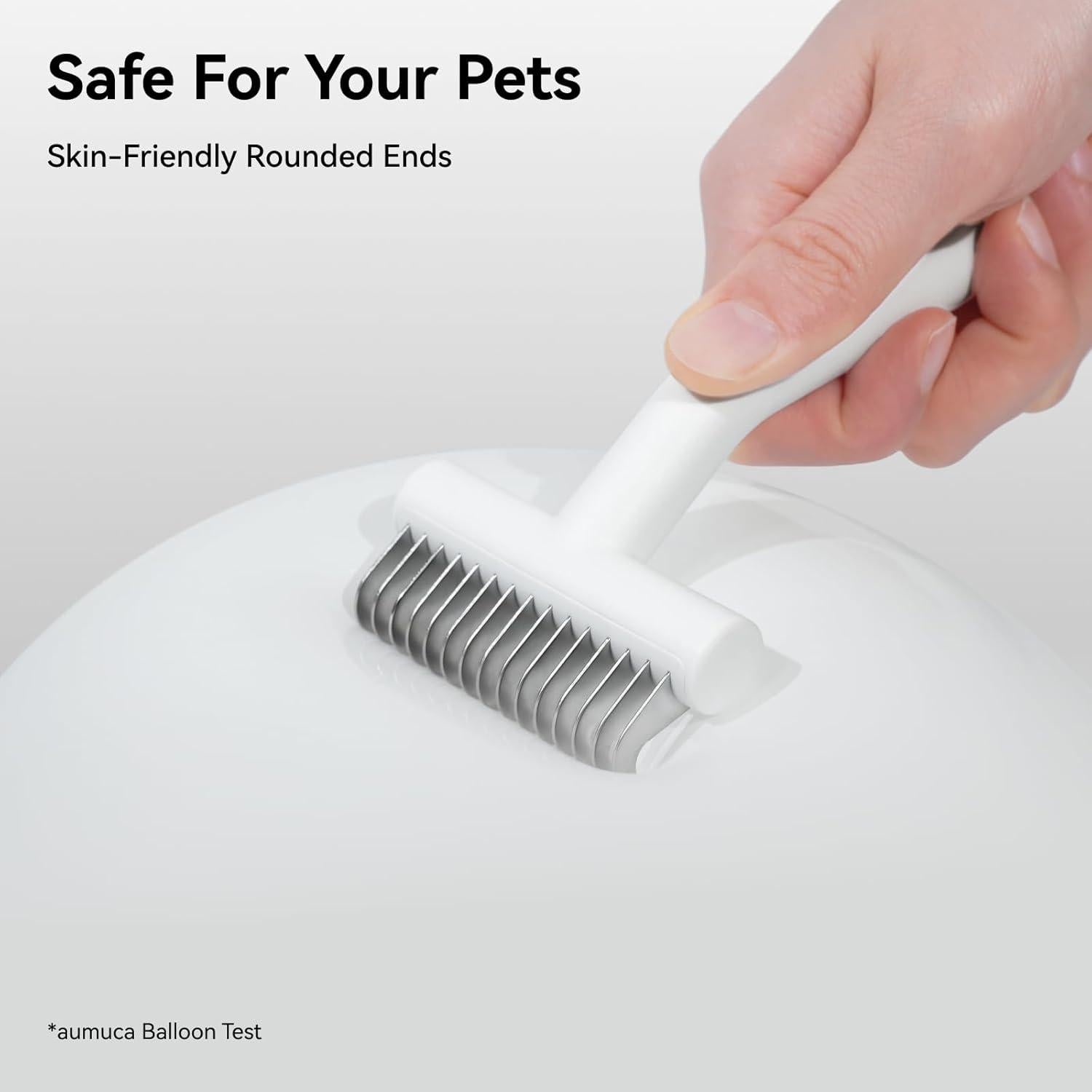 Rastrillo Deshedding Aumuca para Gatos y Perros Pequeños 18.3cm