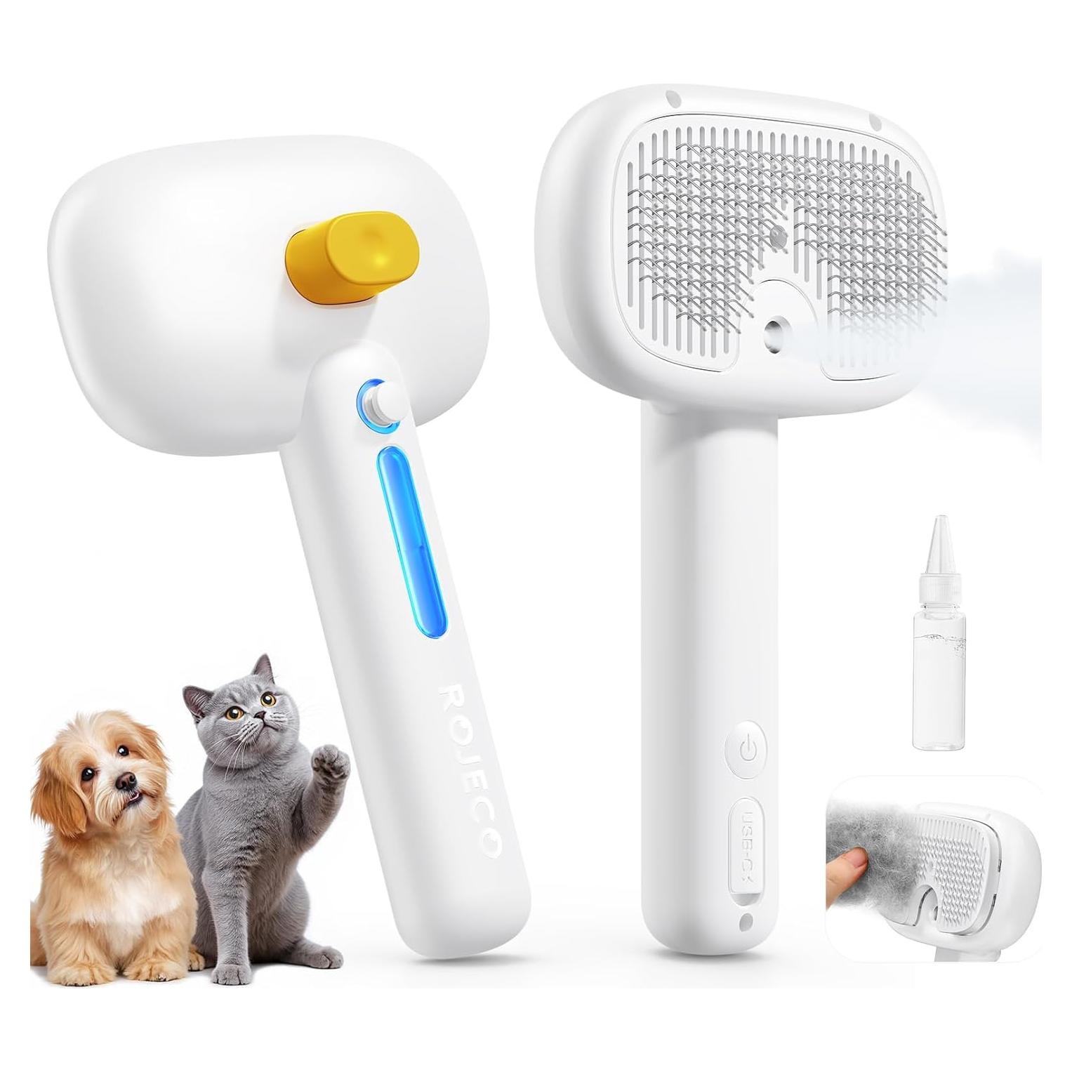 Cepillo de Vapor 3-en-1 ROJECO para Mascotas - Inalámbrico