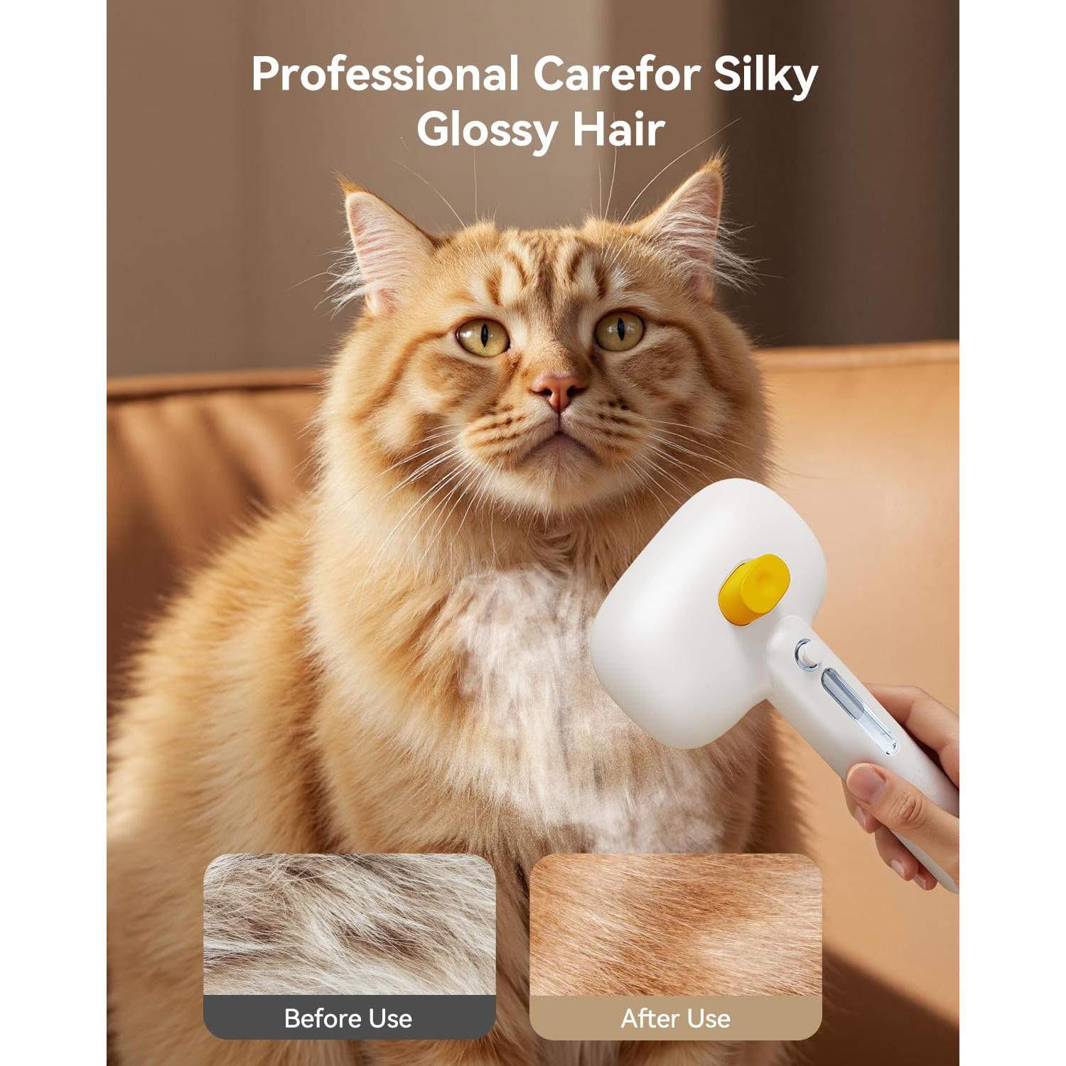 Cepillo de Vapor 3-en-1 ROJECO para Mascotas - Inalámbrico