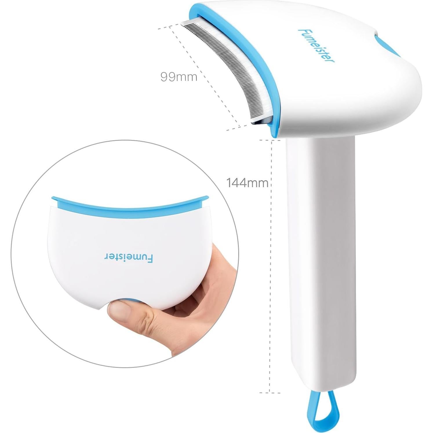 Cepillo Deshedding Fumeister para Perros y Gatos - Azul