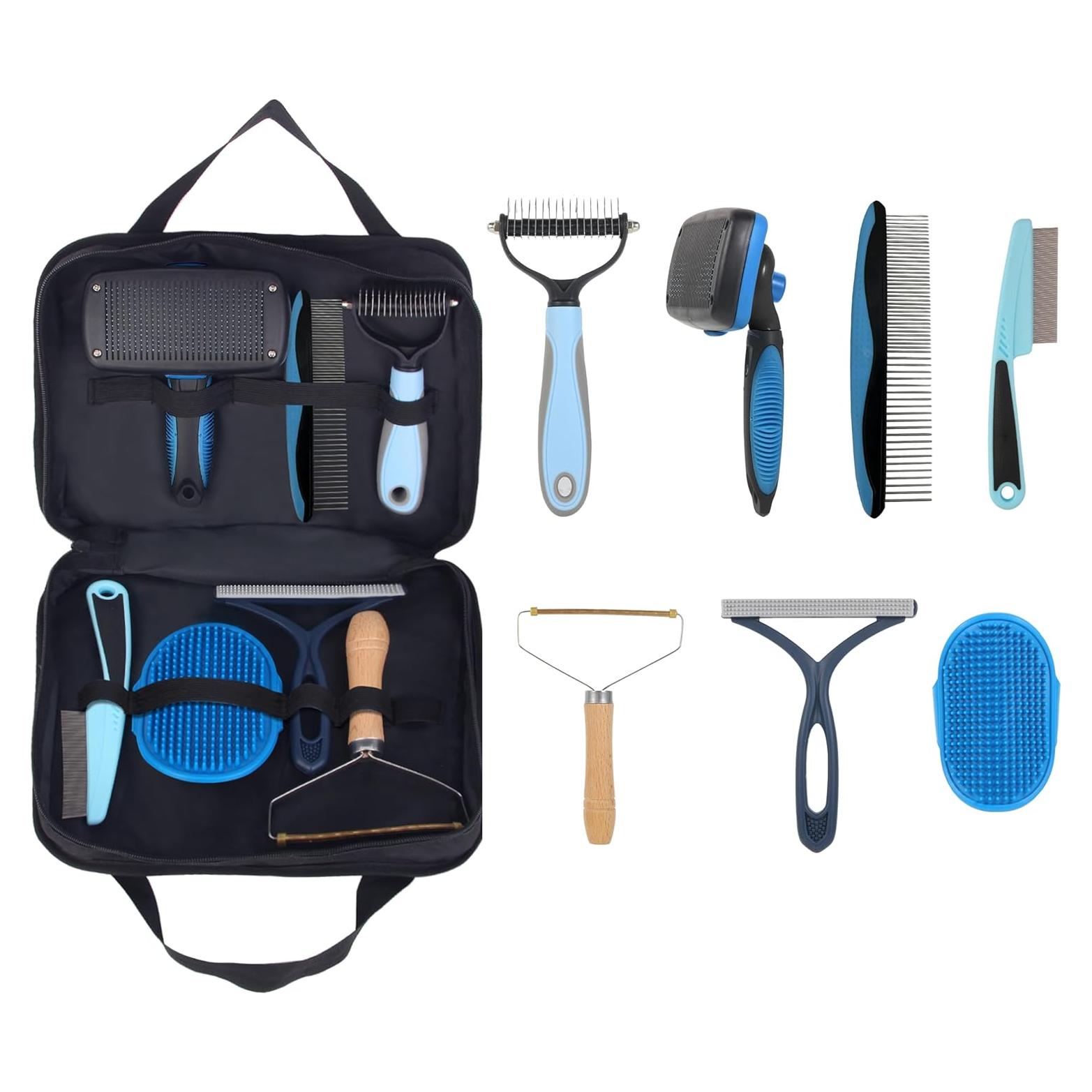 Herramienta de deshedding 7 en 1 LYONGSMENT para mascotas