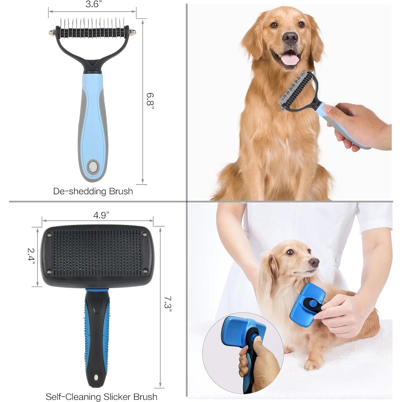 Herramienta de deshedding 7 en 1 LYONGSMENT para mascotas