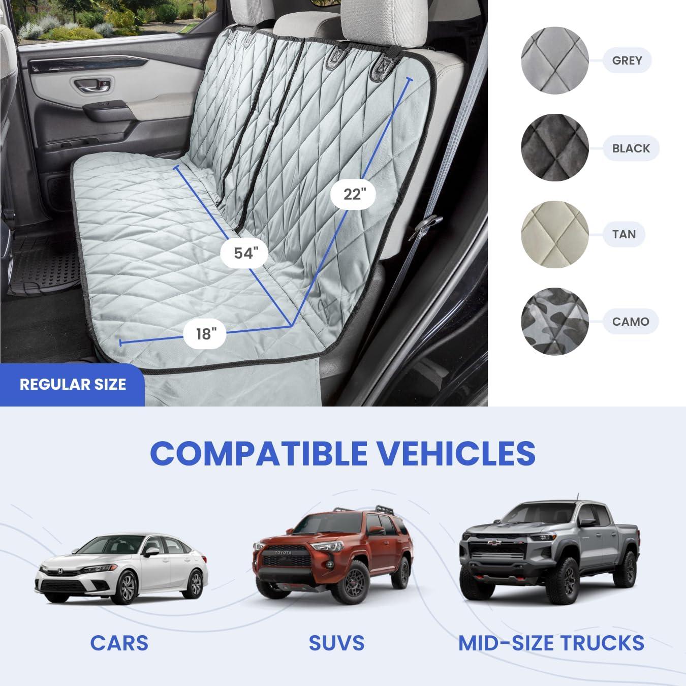 Funda de Asiento para Perros 4Knines Gris Impermeable 137 cm