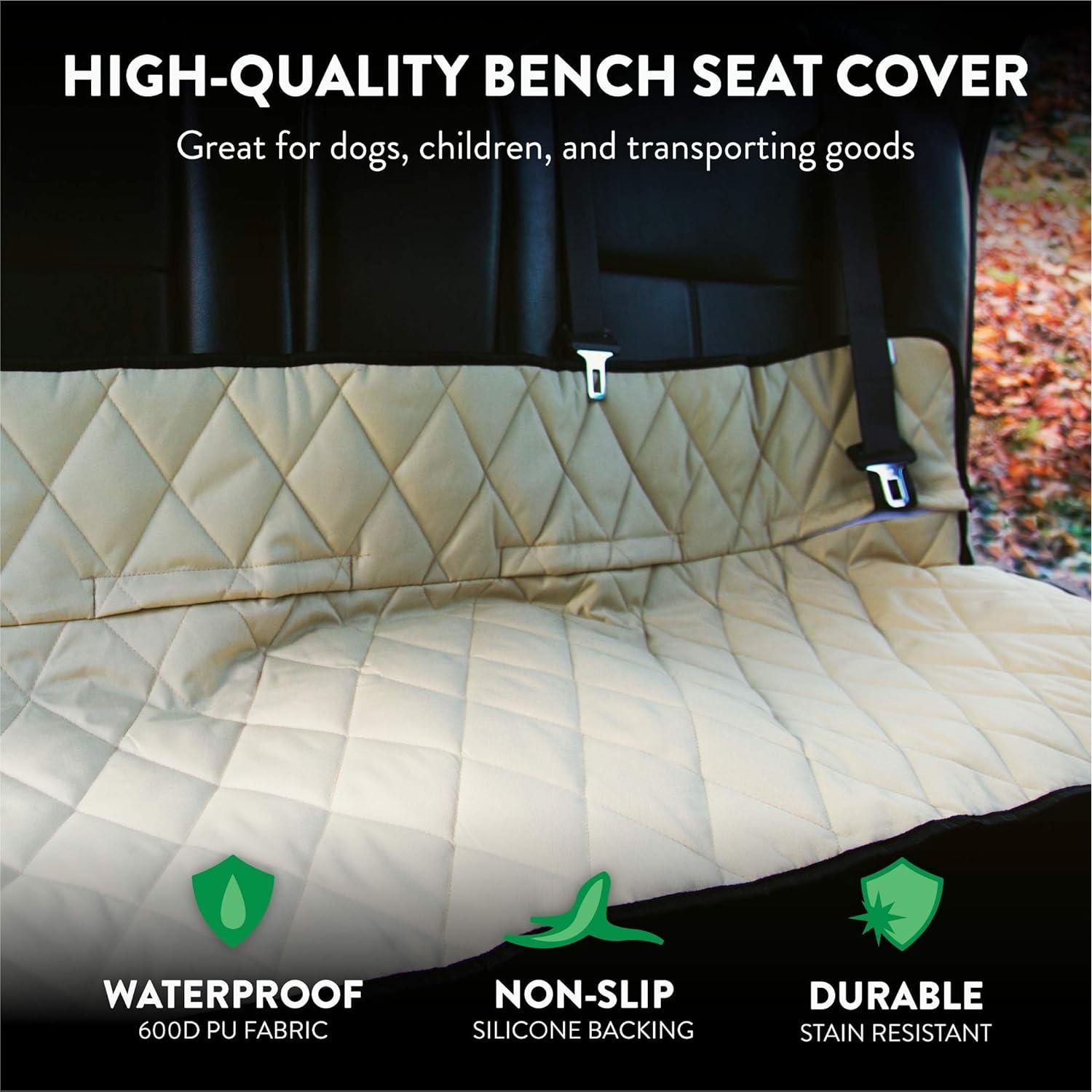 Protector de Asiento de Coche Plush Paws Beige 139.7x66 cm