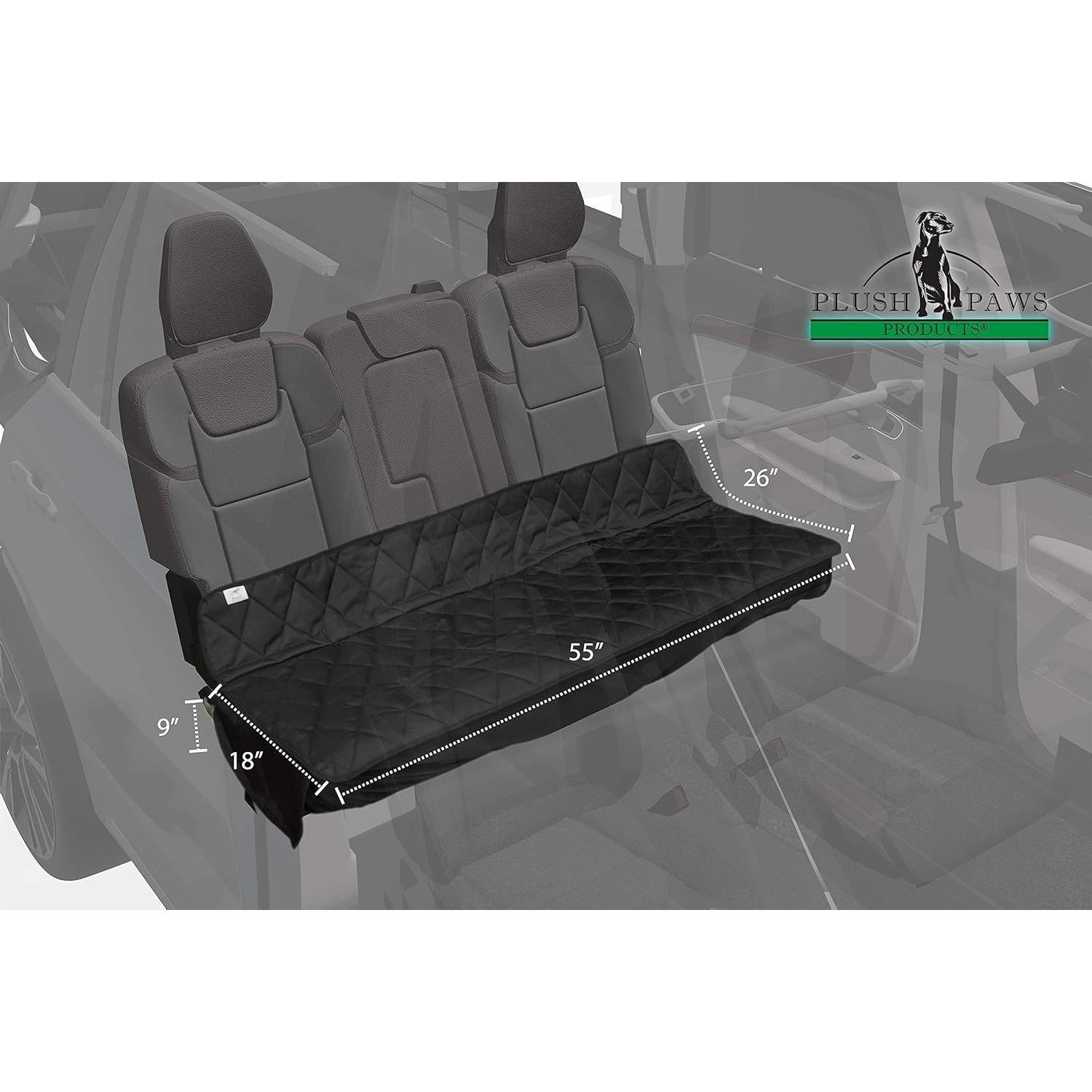 Protector de Asiento de Coche Plush Paws Beige 139.7x66 cm