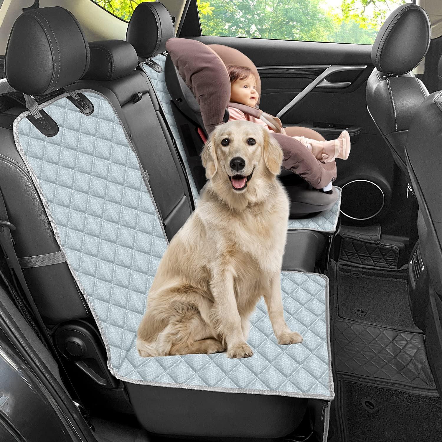 Funda de Asiento para Perro Bark Lover 2 en 1 Impermeable Gris
