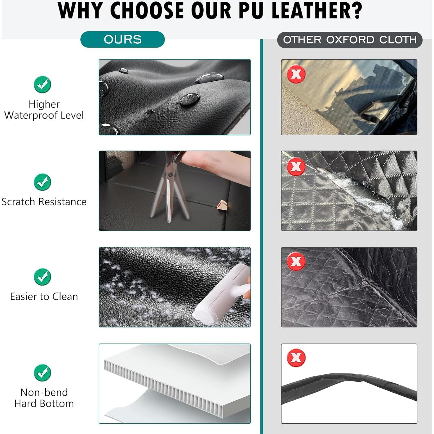 Extensor de Asiento Trasero para Perros FULIDOUER Negro 65x46cm