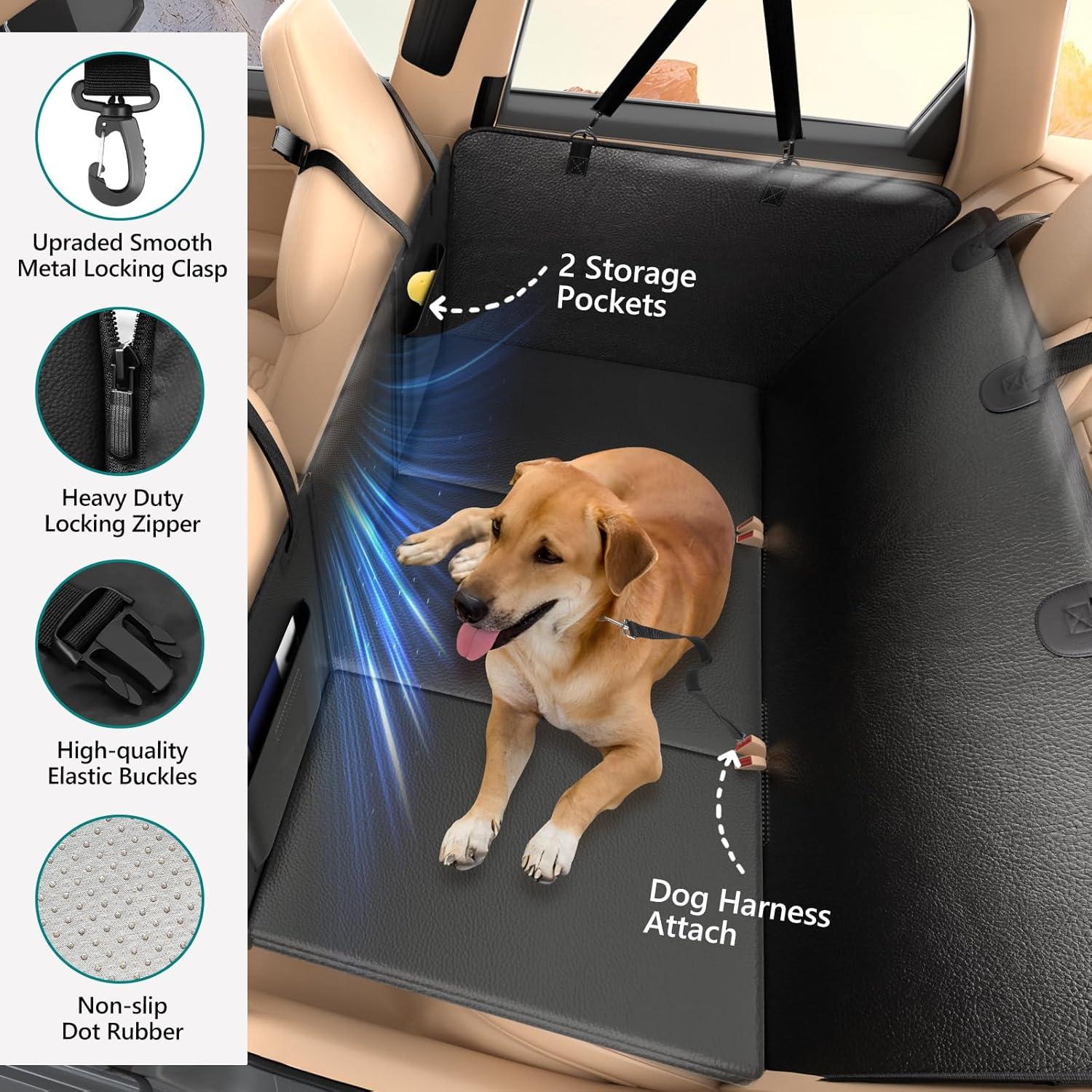 Extensor de Asiento Trasero para Perros FULIDOUER Negro 65x46cm