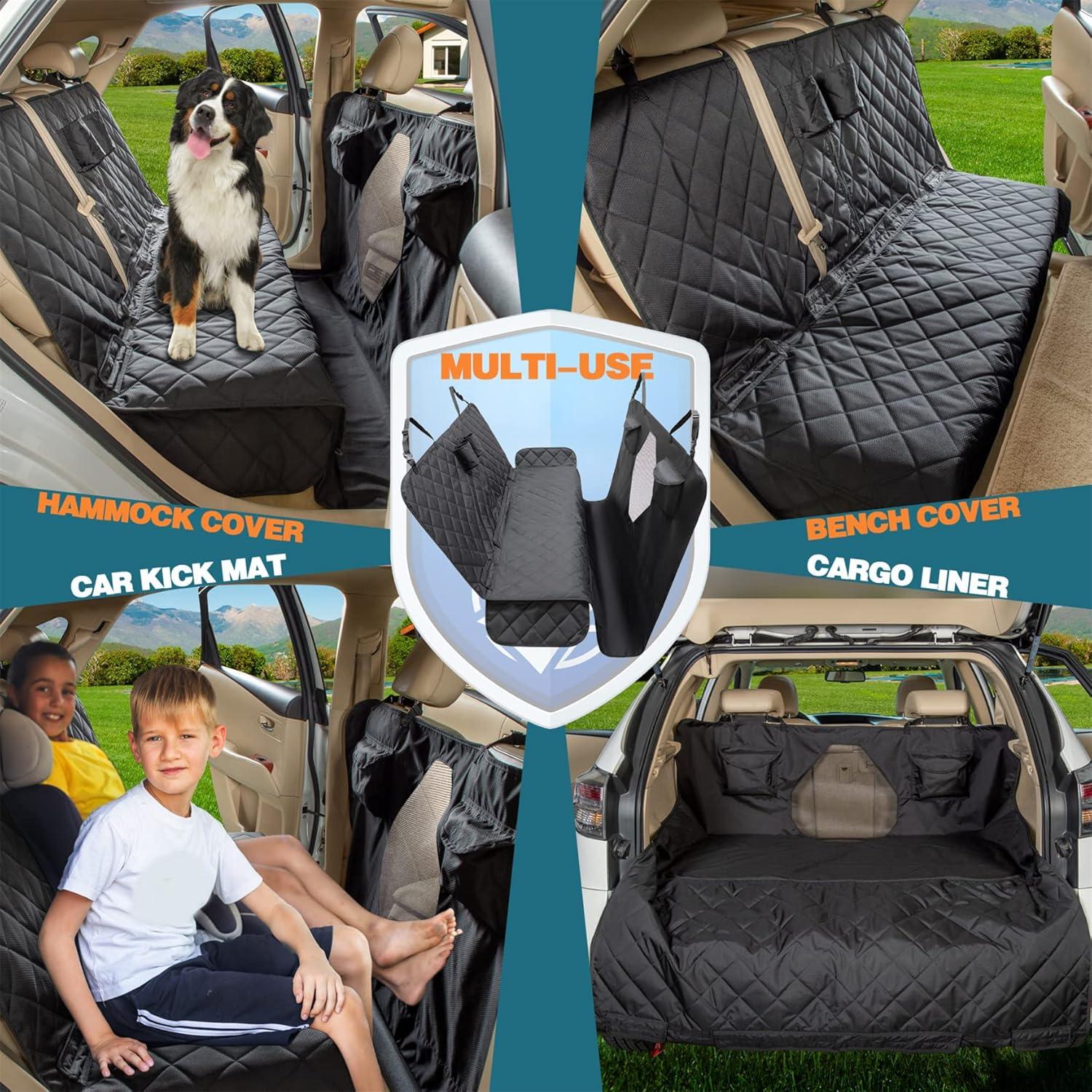 Funda de Asiento para Perros YEENIS Extra Grande Negra