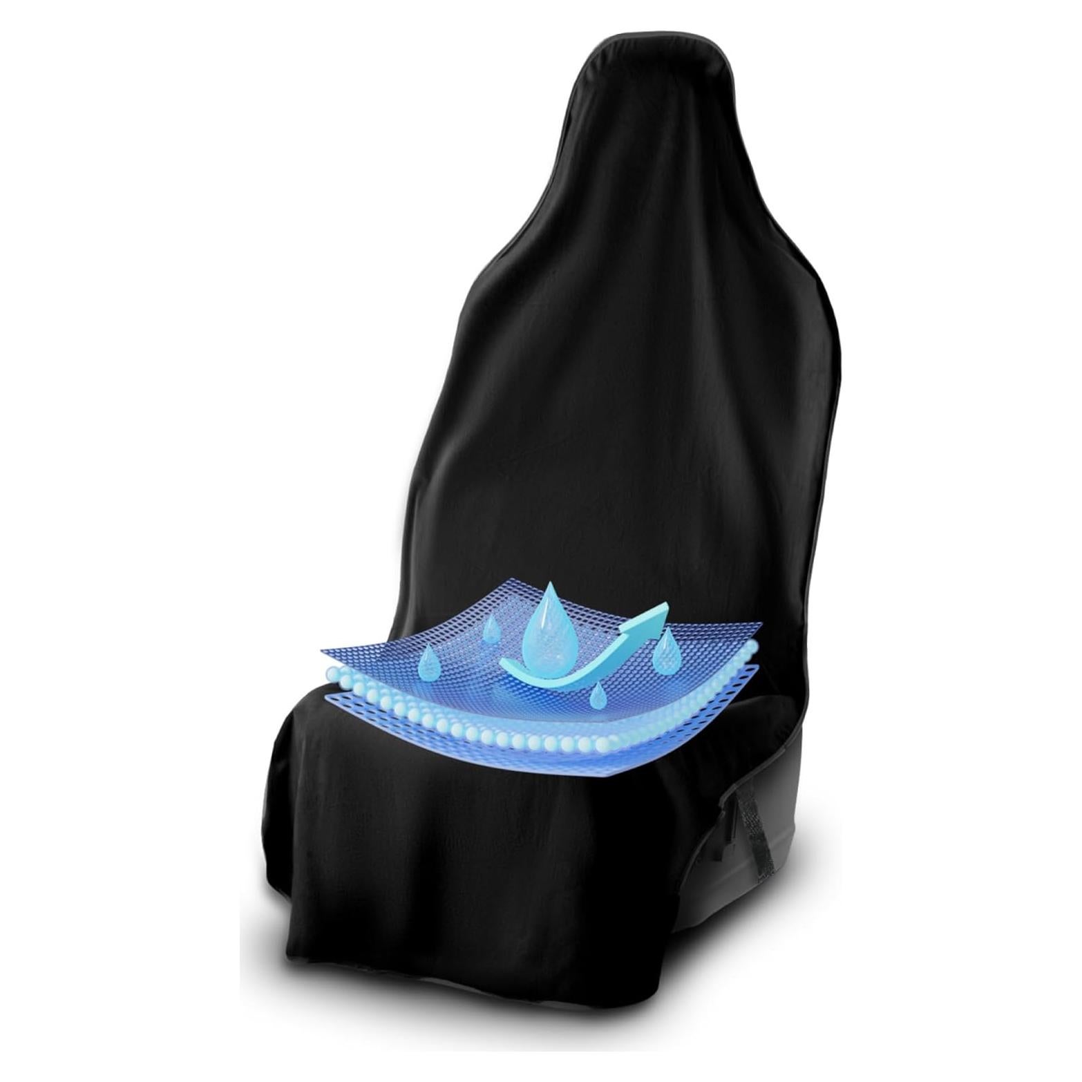 Cubierta de Asiento de Coche Impermeable Waterproof SeatShield - Ajuste Universal, Negro