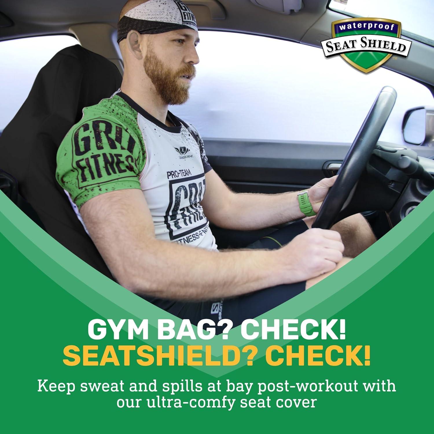 Cubierta de Asiento de Coche Impermeable Waterproof SeatShield - Ajuste Universal, Negro