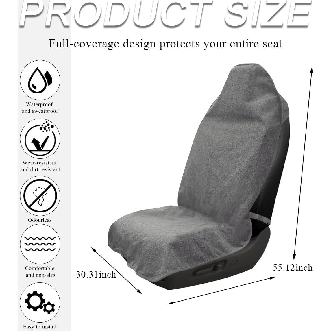 Funda de Asiento de Coche DXNQ Gris Universal Lavable