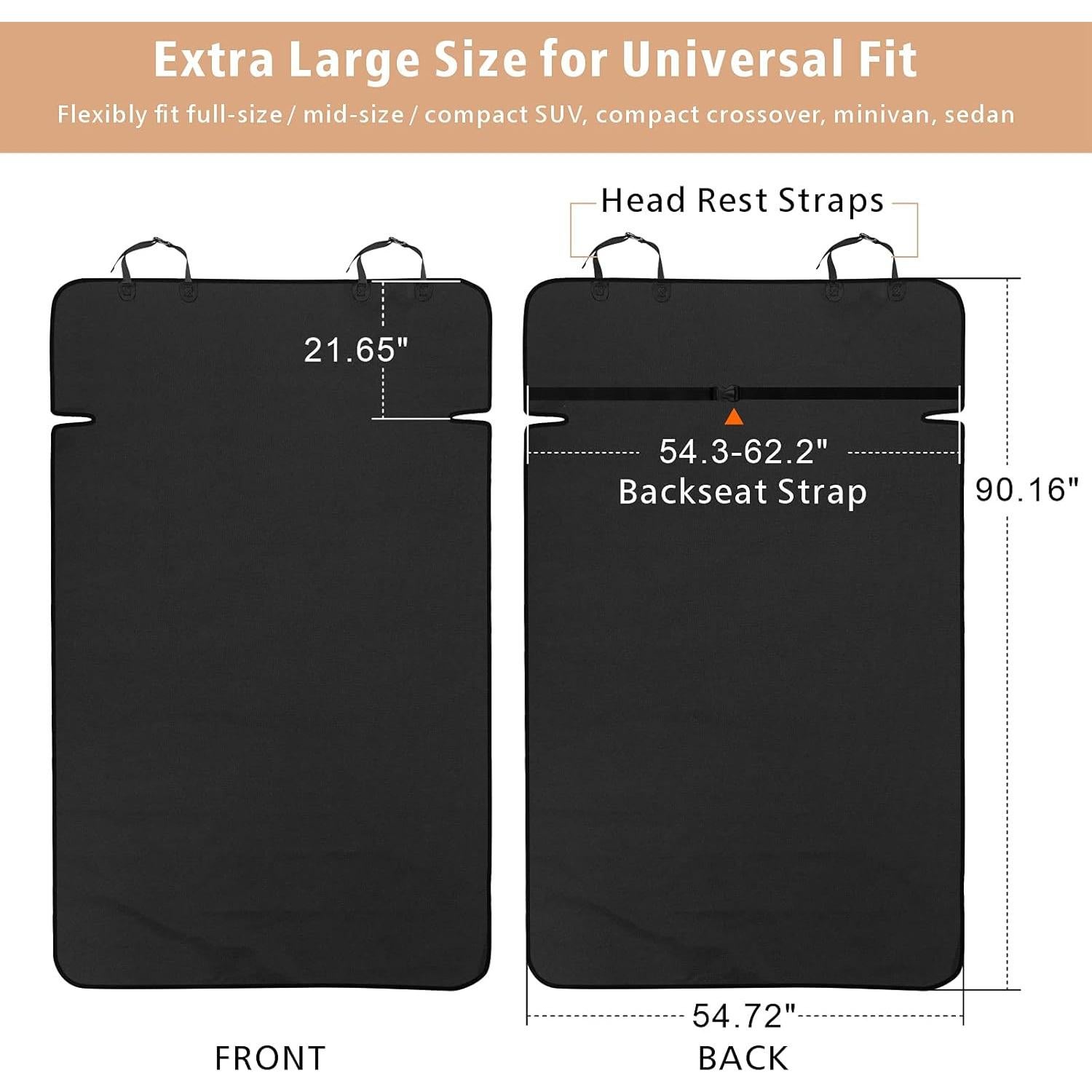 Forro de Carga para Perros F-color Grande Negro 139.7x236.2cm