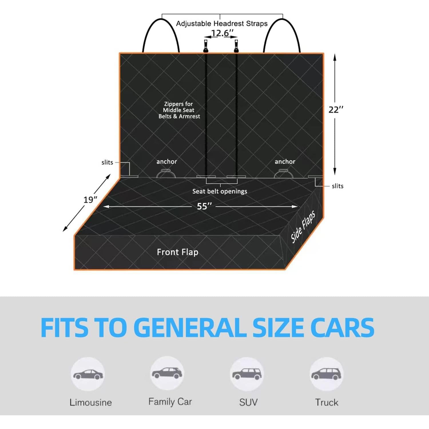 Funda de Asiento para Perros Popbark - Impermeable y Antideslizante