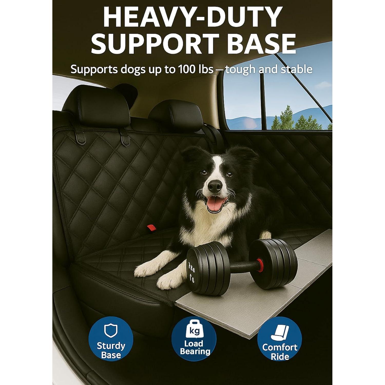 Funda de Asiento para Perros Fidozen SC9V1 Negro Impermeable