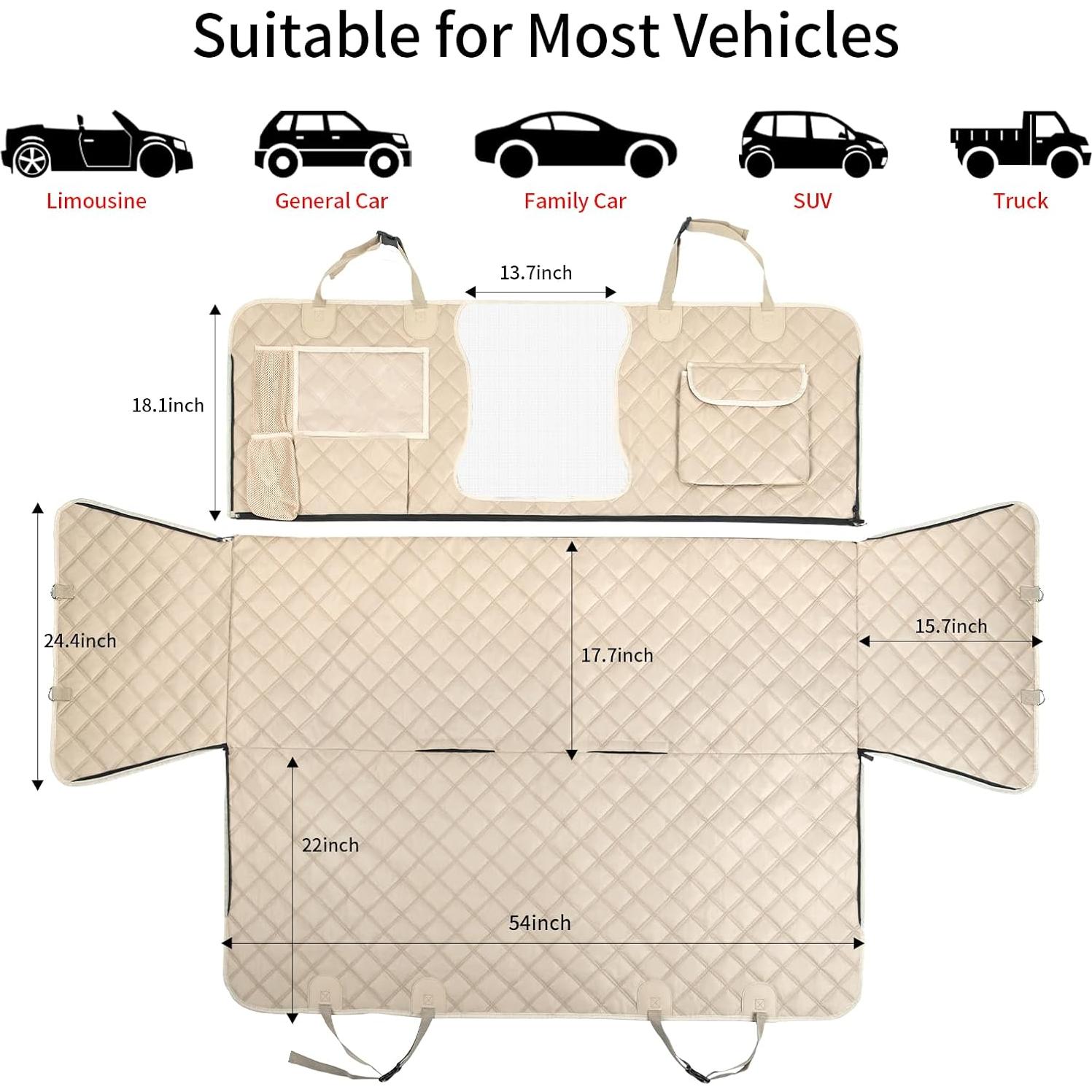 Funda de Asiento para Perros Bark Lover 5 en 1 Beige 132x147cm