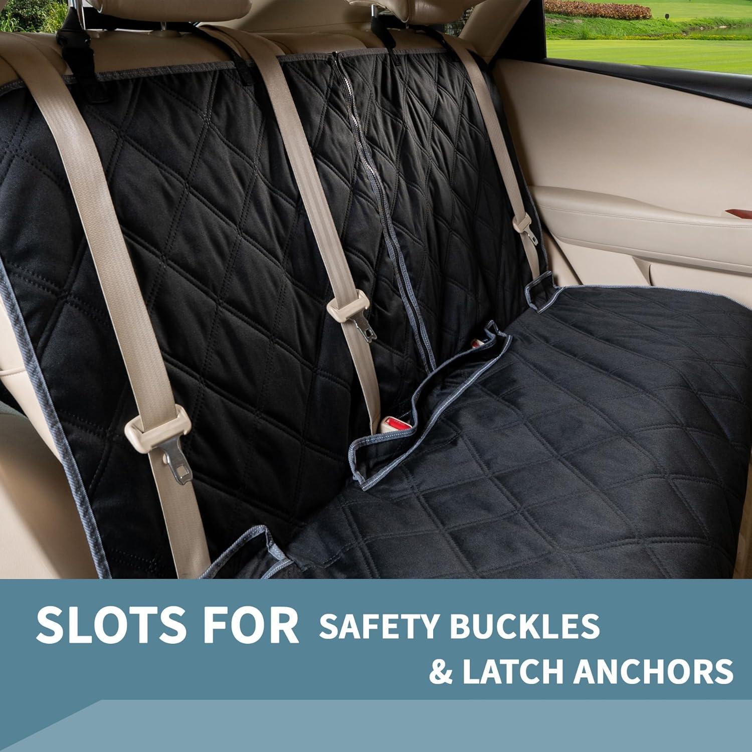 Funda de Asiento de Coche ZQ para Perros Impermeable Negro