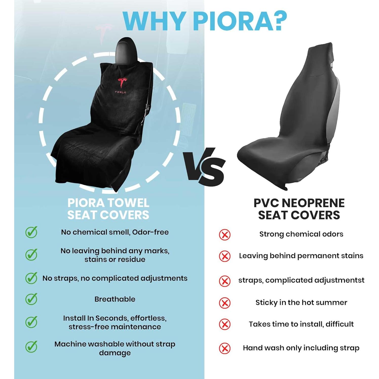 Cubierta de Asiento Trasero Piora para Tesla Model Y/3 - A prueba de Agua y Lavable