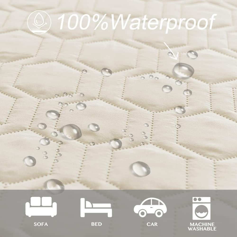 Funda de cama impermeable y antideslizante Tcksstex 132x208 cm Marfil