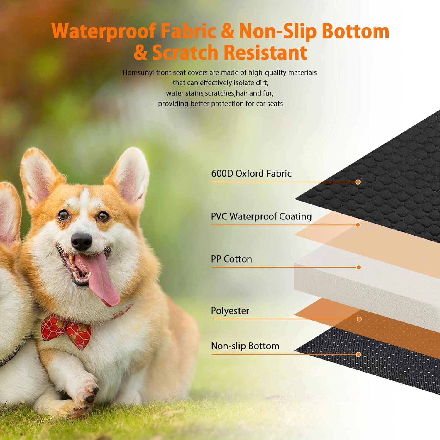 Funda de Asiento Delantero Homsunyi para Perro Impermeable