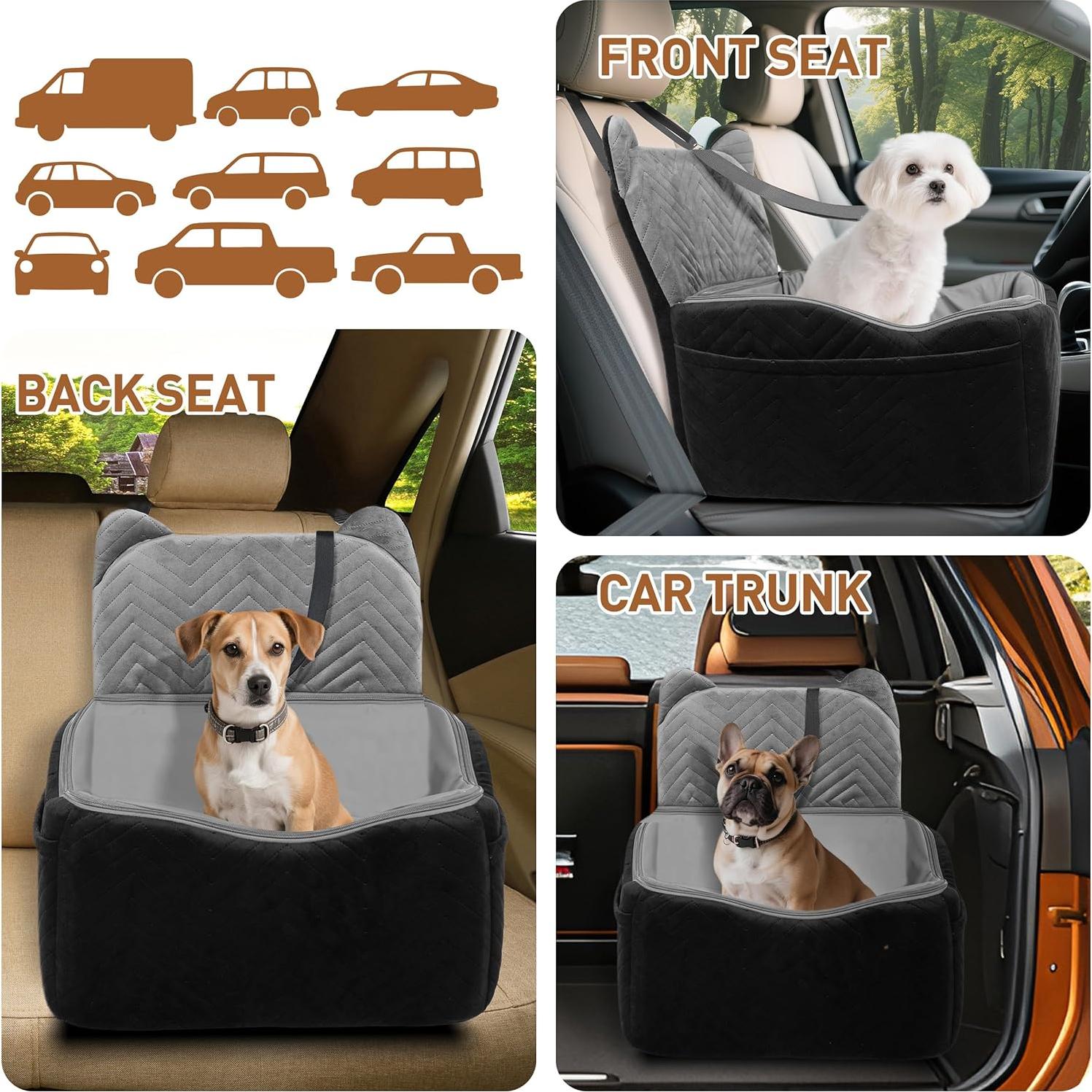 Asiento de Coche Elevador para Perros Anywish Gris 48x48 cm