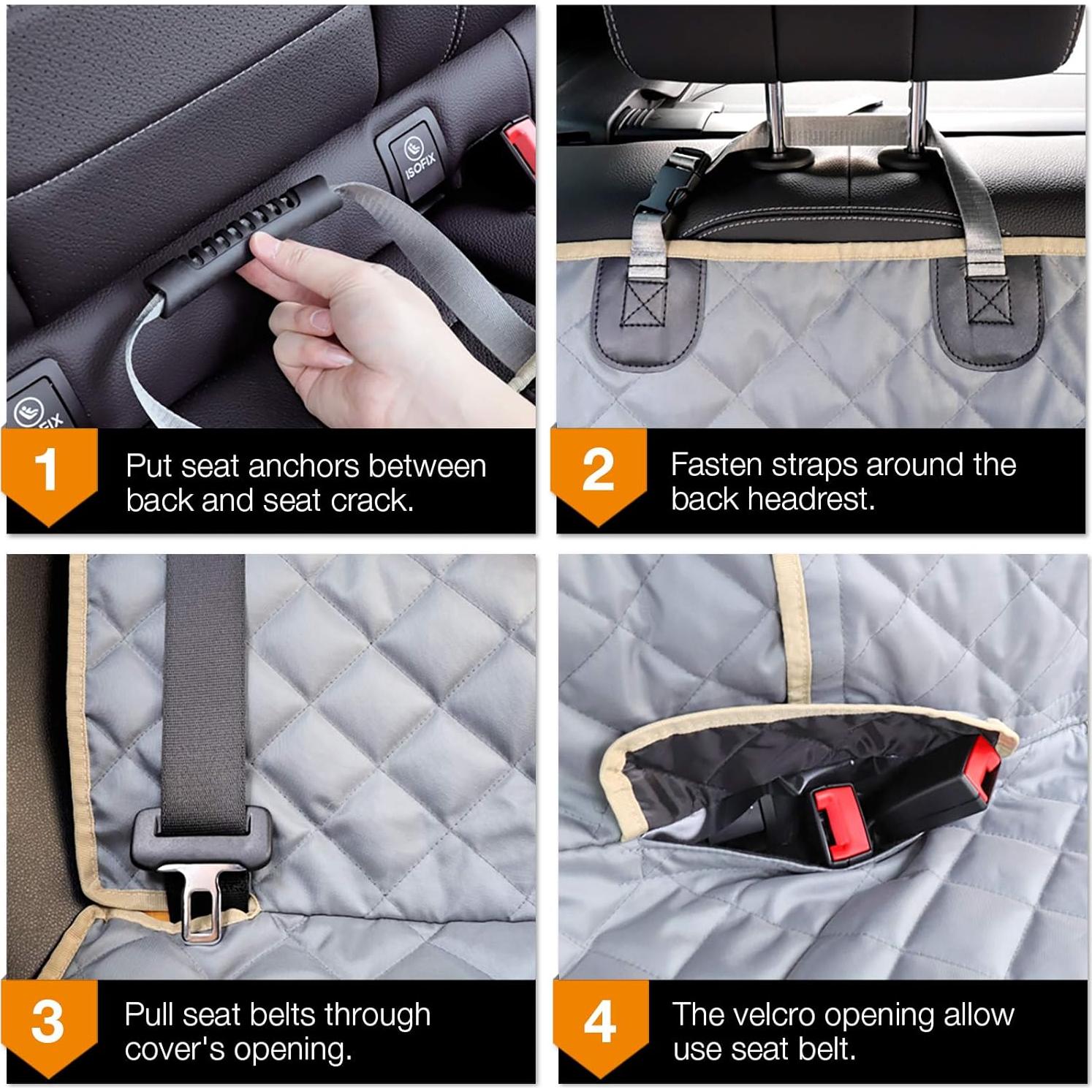 Funda de Asiento de Coche iBuddy Impermeable para Niños y Perros