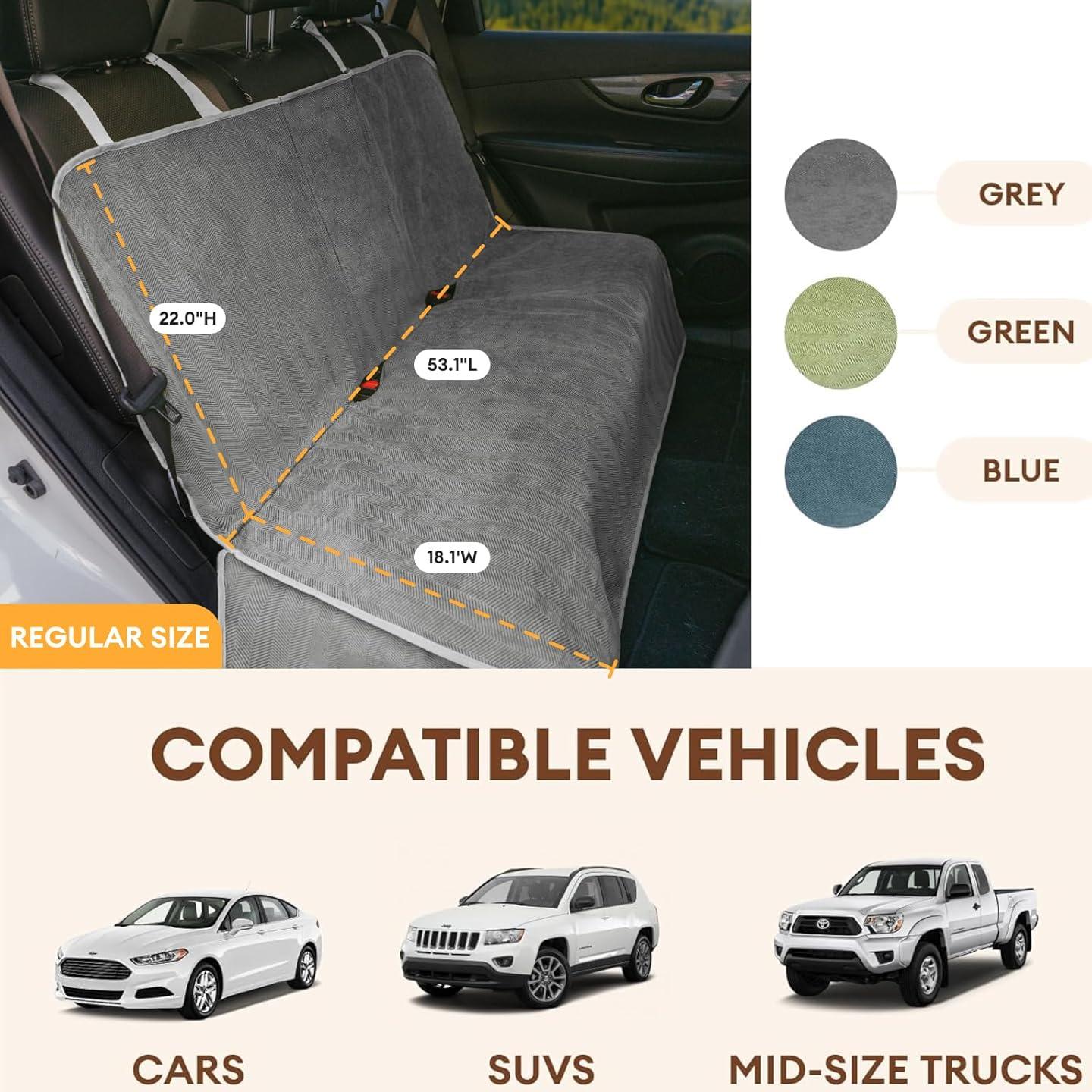 Funda de Asiento para Perros FUNNY FUZZY Gris Impermeable 135x46 cm