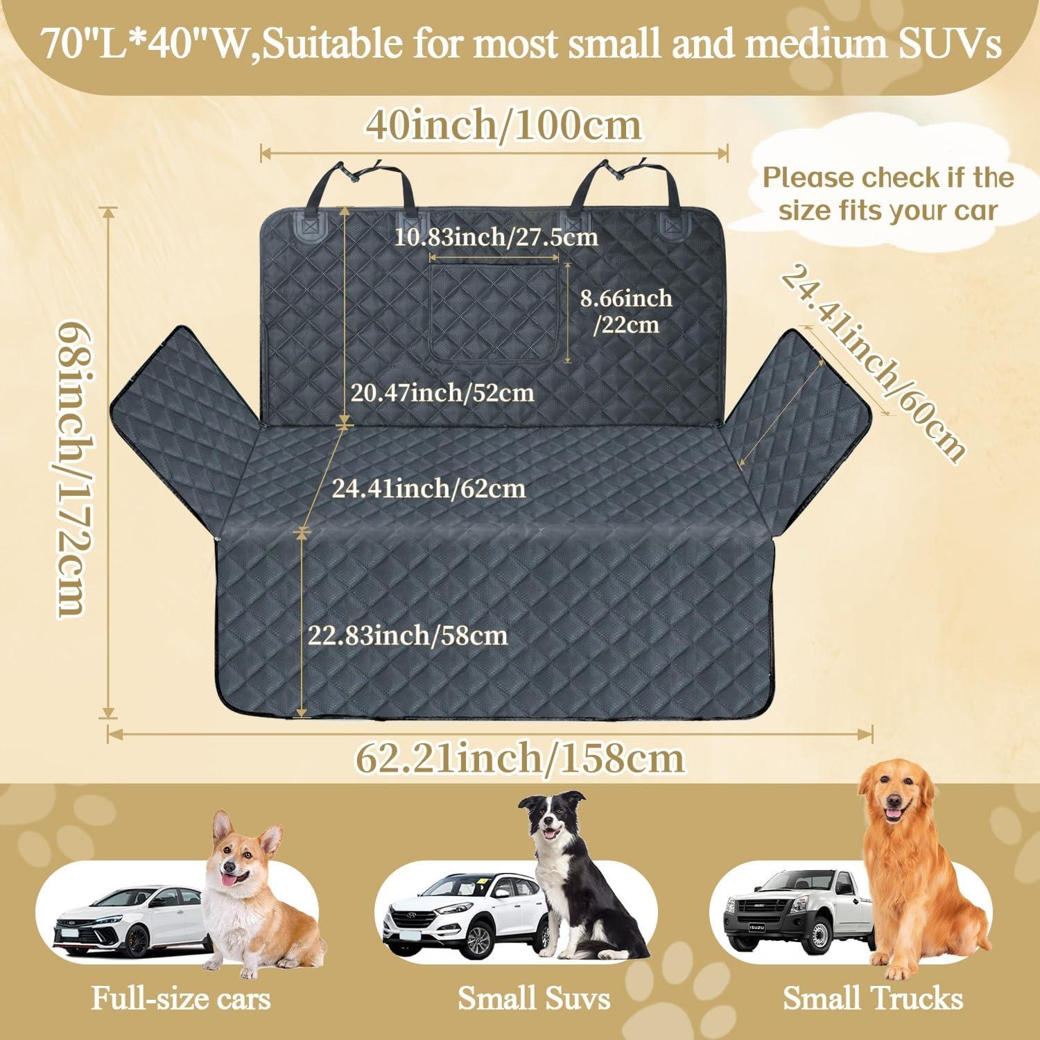 Cubierta de Carga para SUV para Perros NYLSYT Negra 177.8x101.6 cm